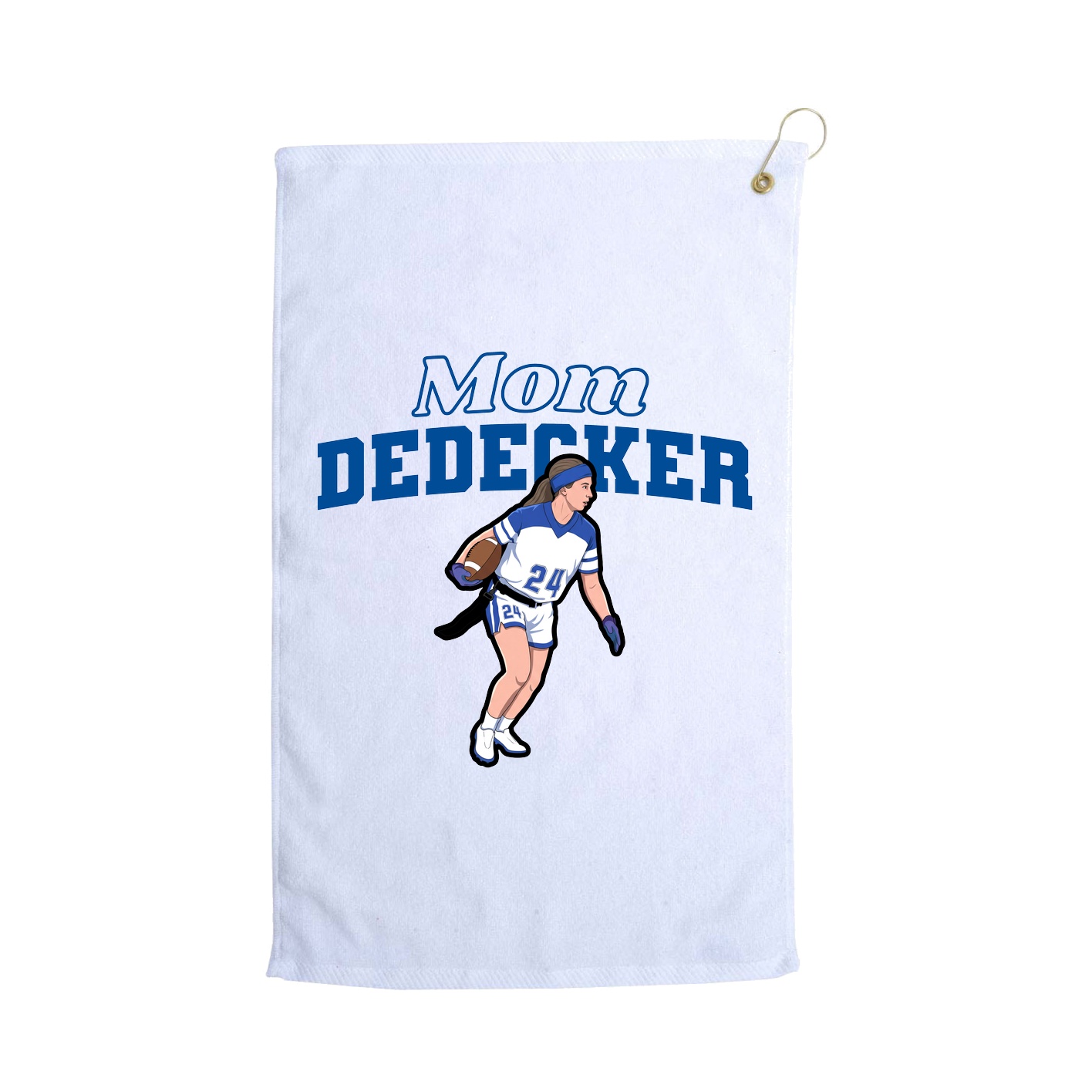 Golf Towel — Mothers Day Block in White
