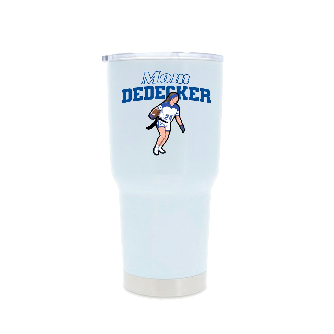 30oz Stainless Steel Tumbler — Mothers Day Block in White