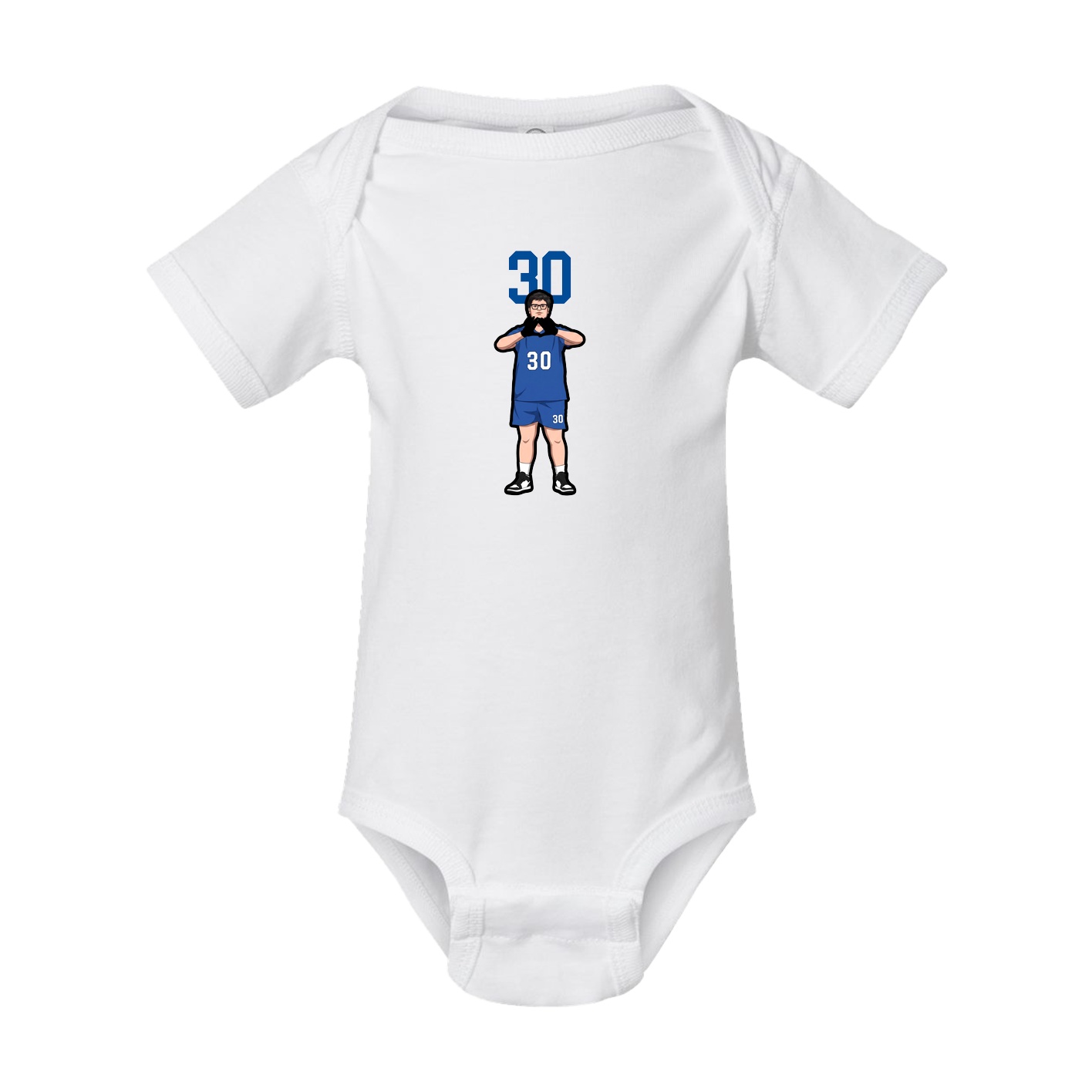 Baby Onesie — Number Top in White