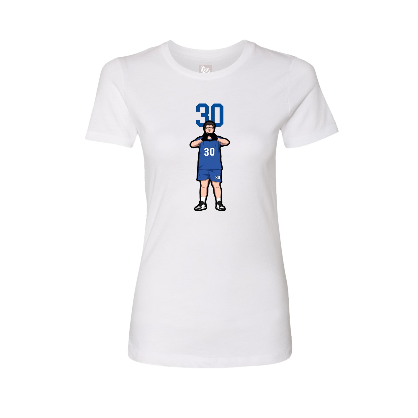 Womens Tee — Number Top in White