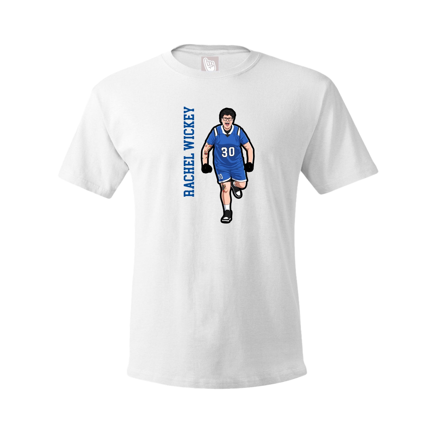 Tee — Name Vertical in White