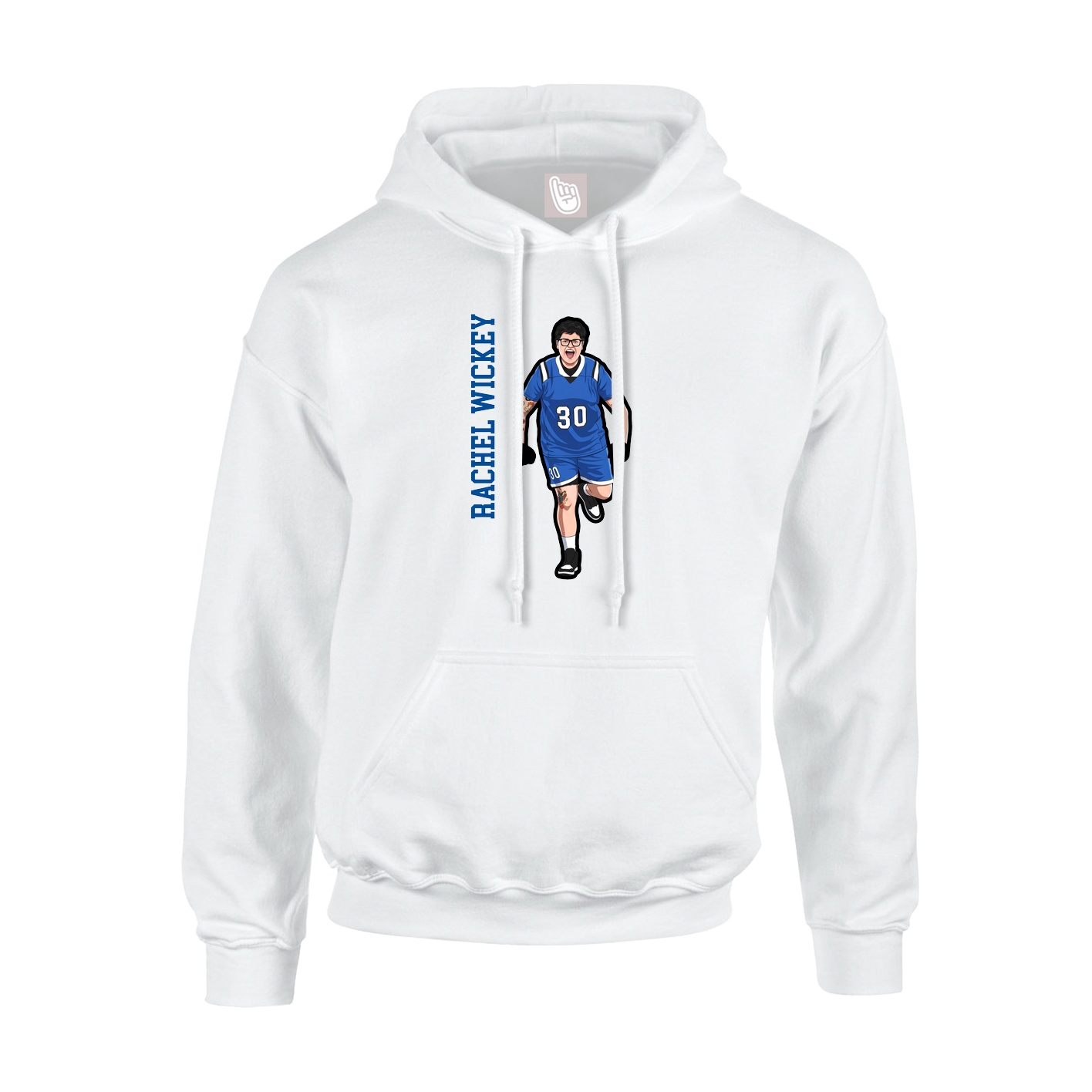 Hoodie — Name Vertical in White