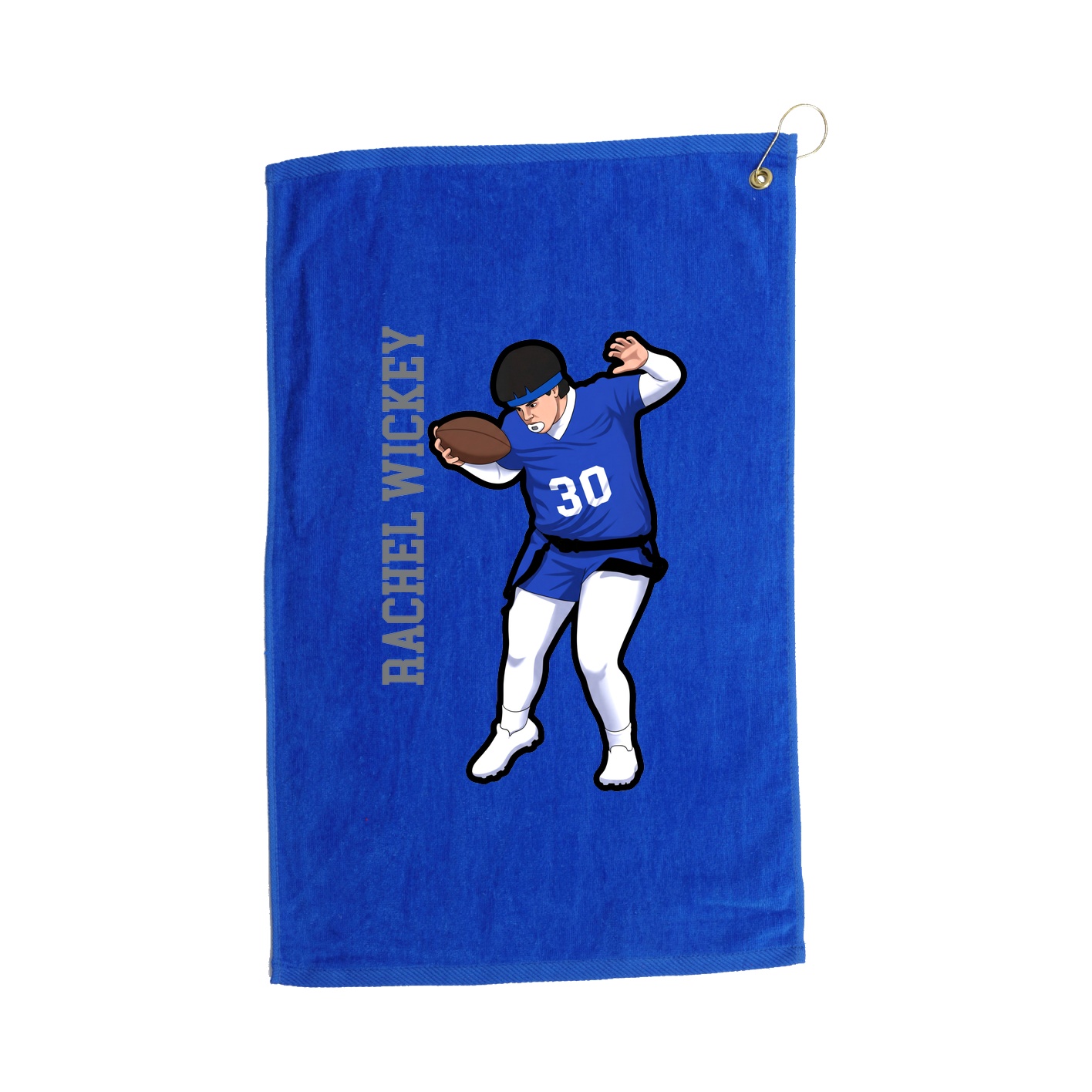 Golf Towel — Name Vertical in Royal