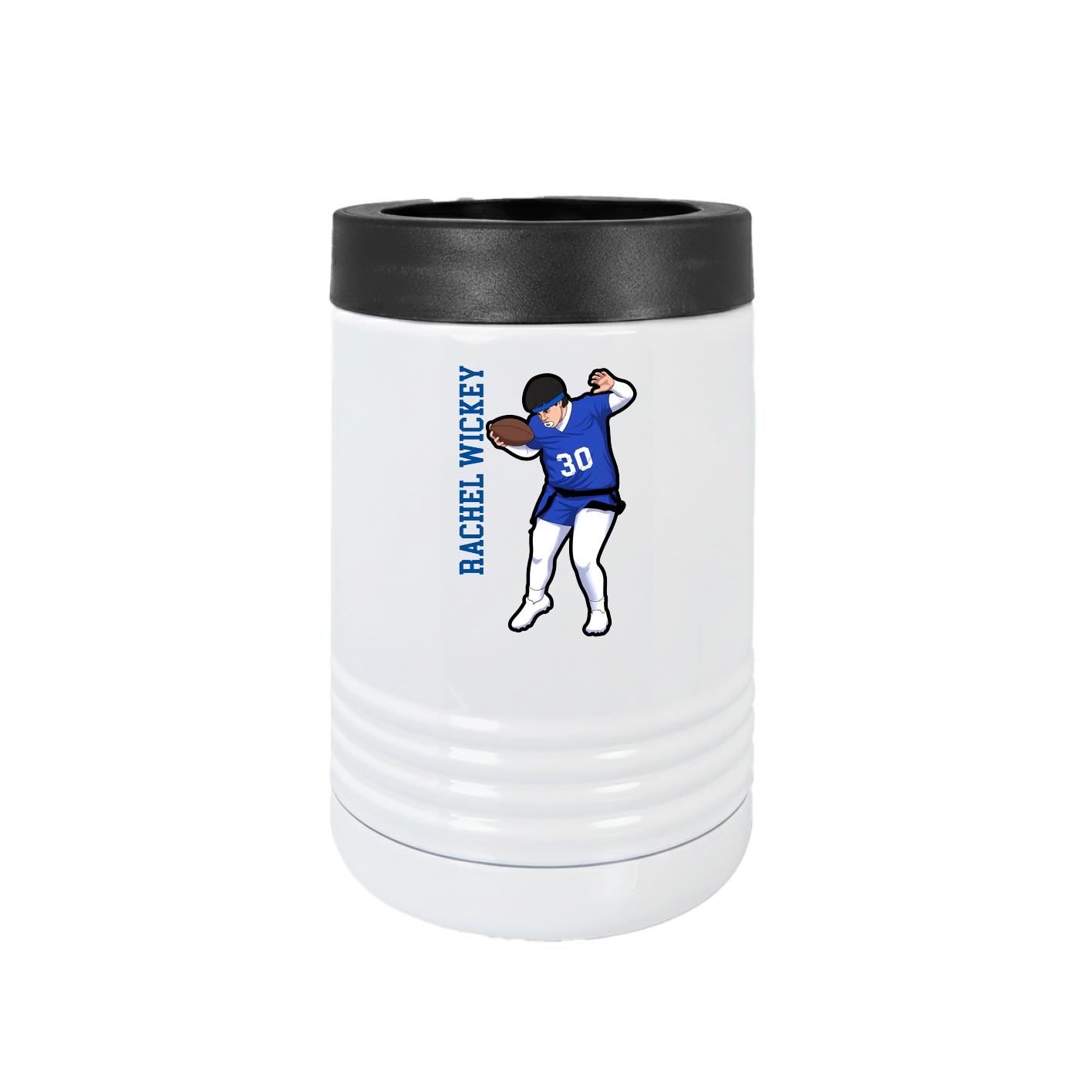 Beverage Holder — Name Vertical in White