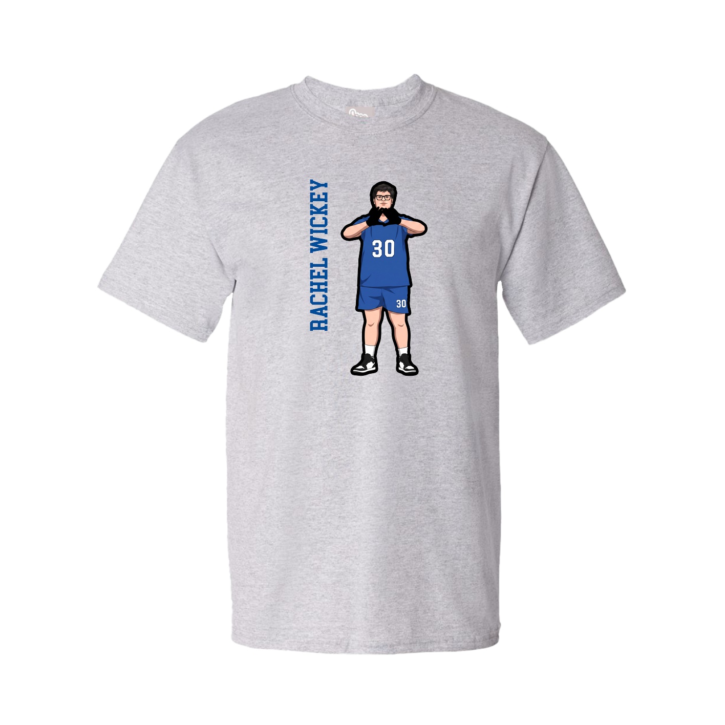 Tee — Name Vertical in Grey