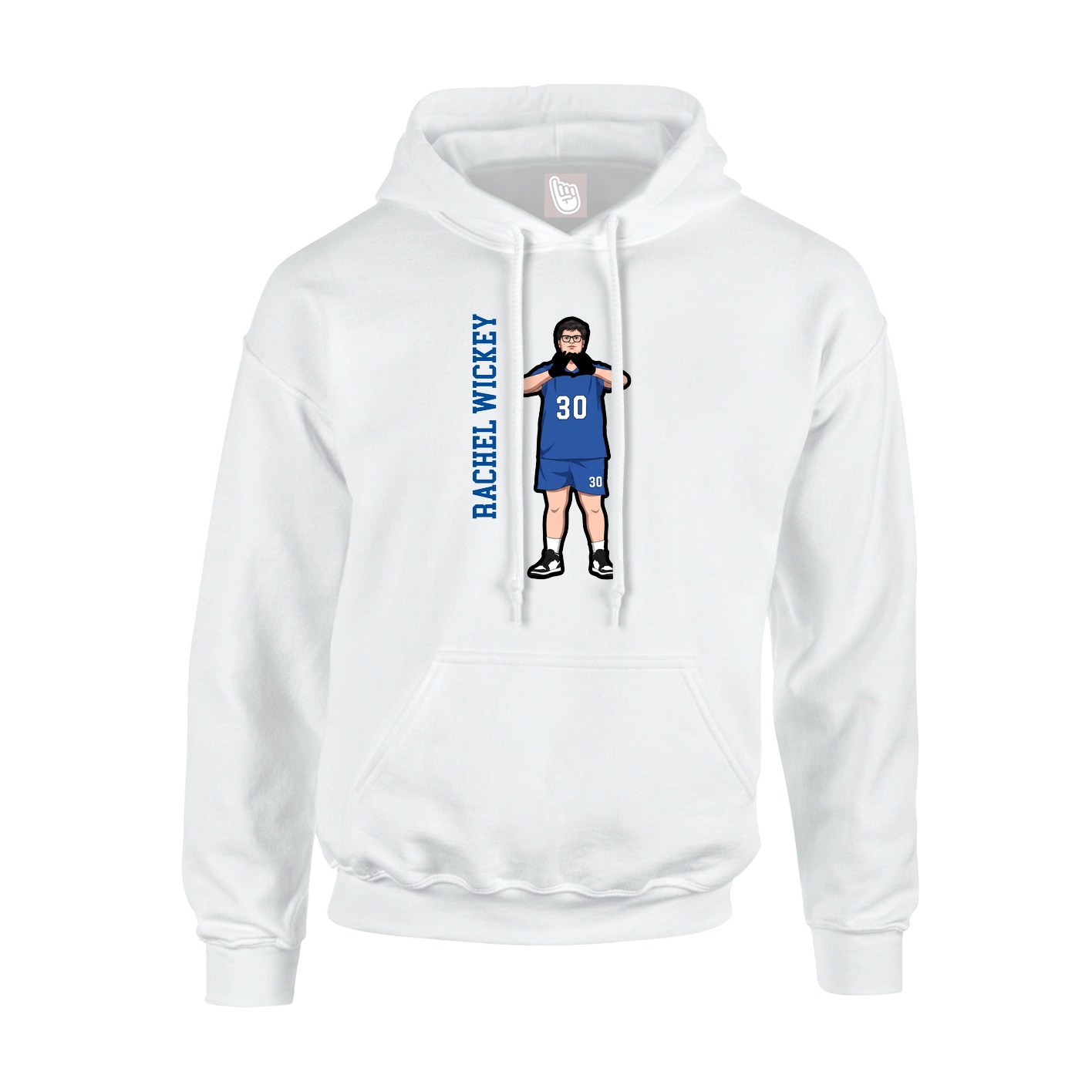 Hoodie — Name Vertical in White