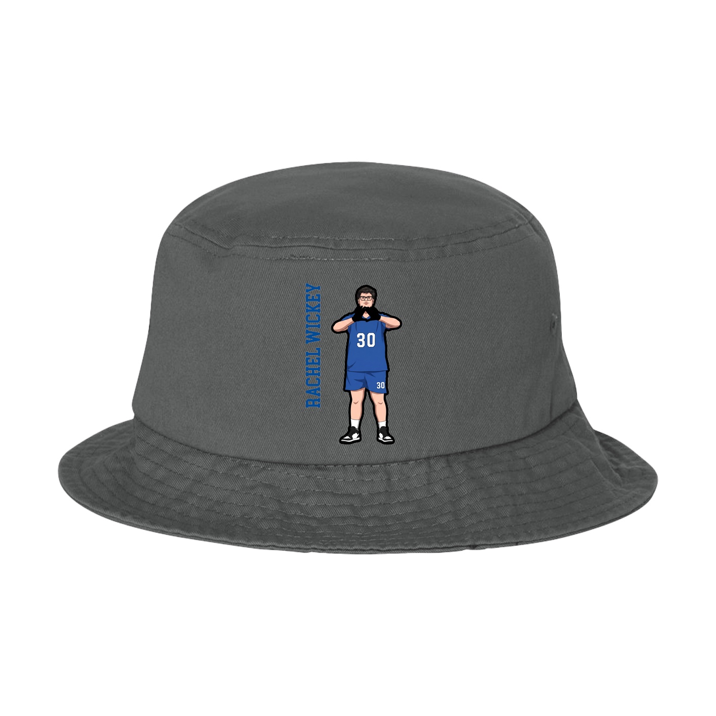 Bucket Cap — Name Vertical in Grey