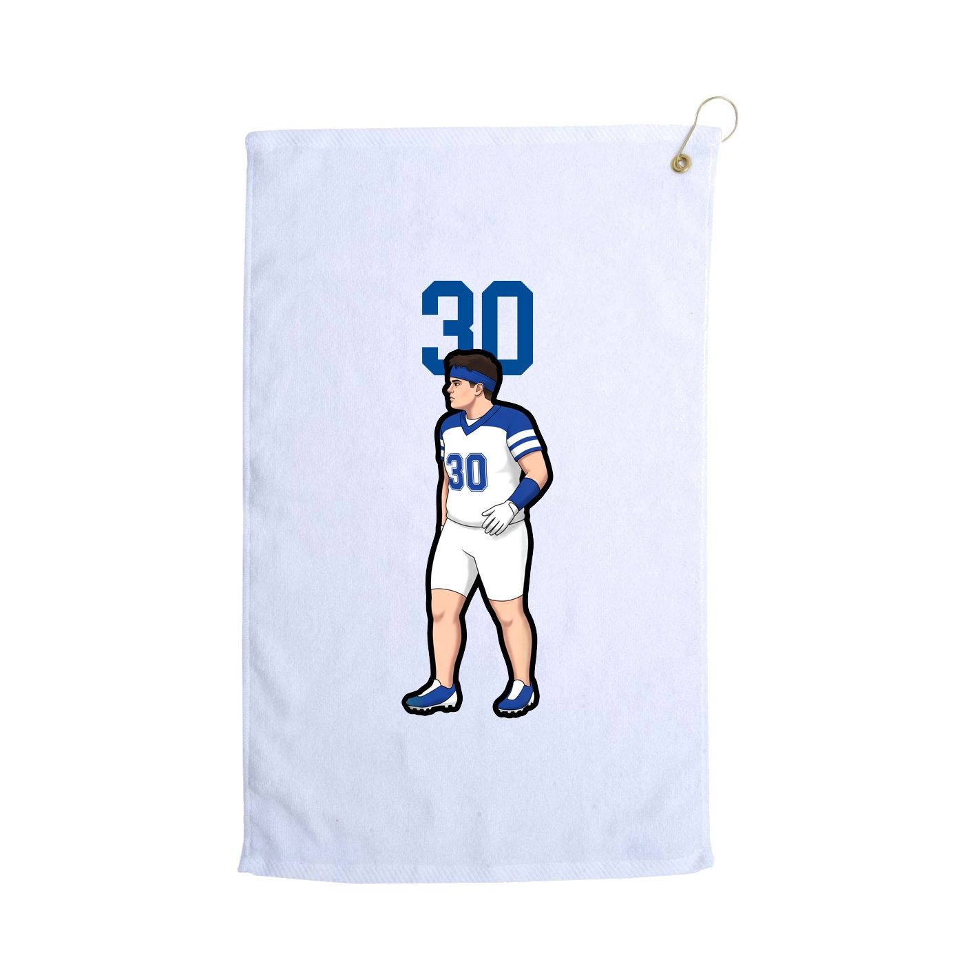 Golf Towel — Number Top in White