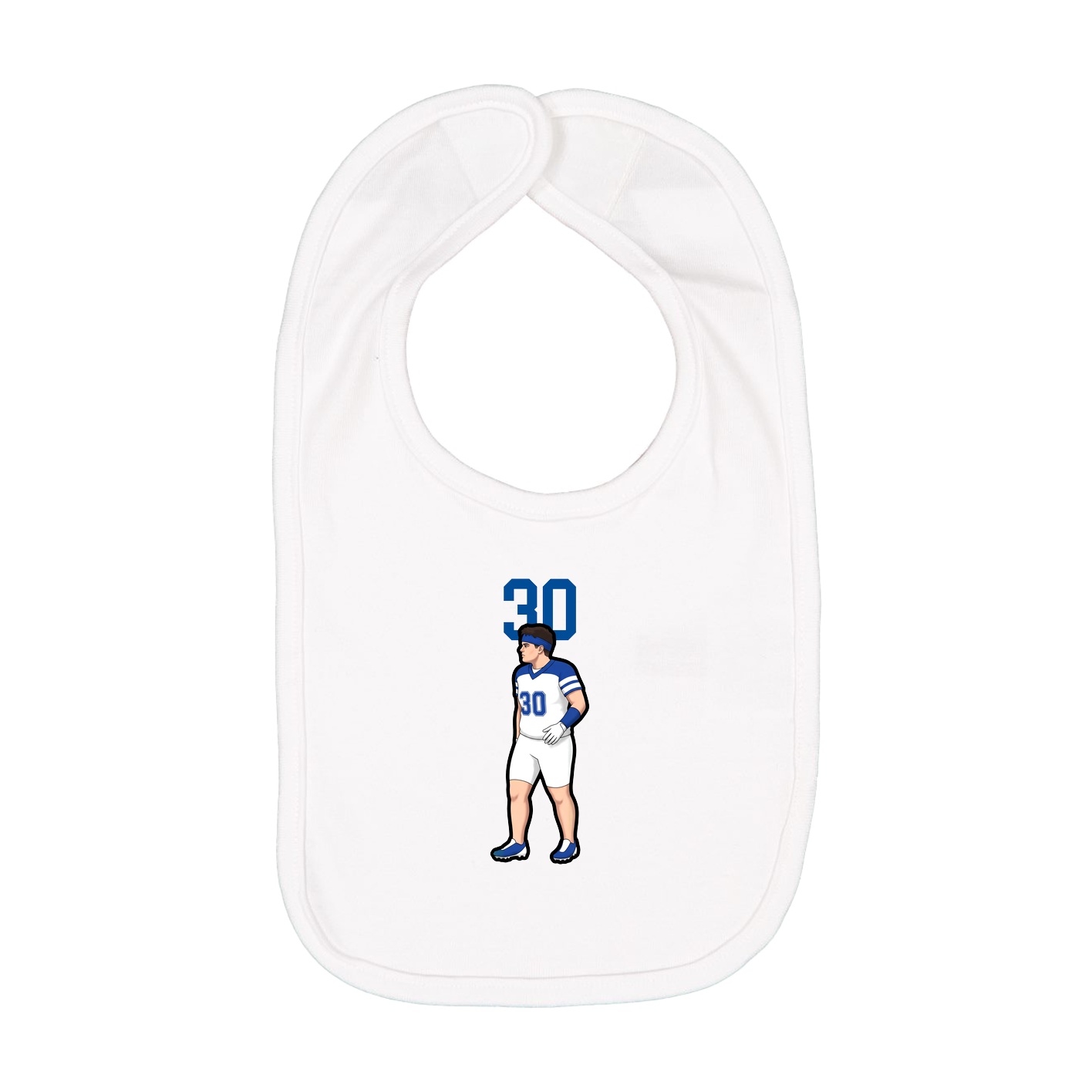 Infant Bib — Number Top in White