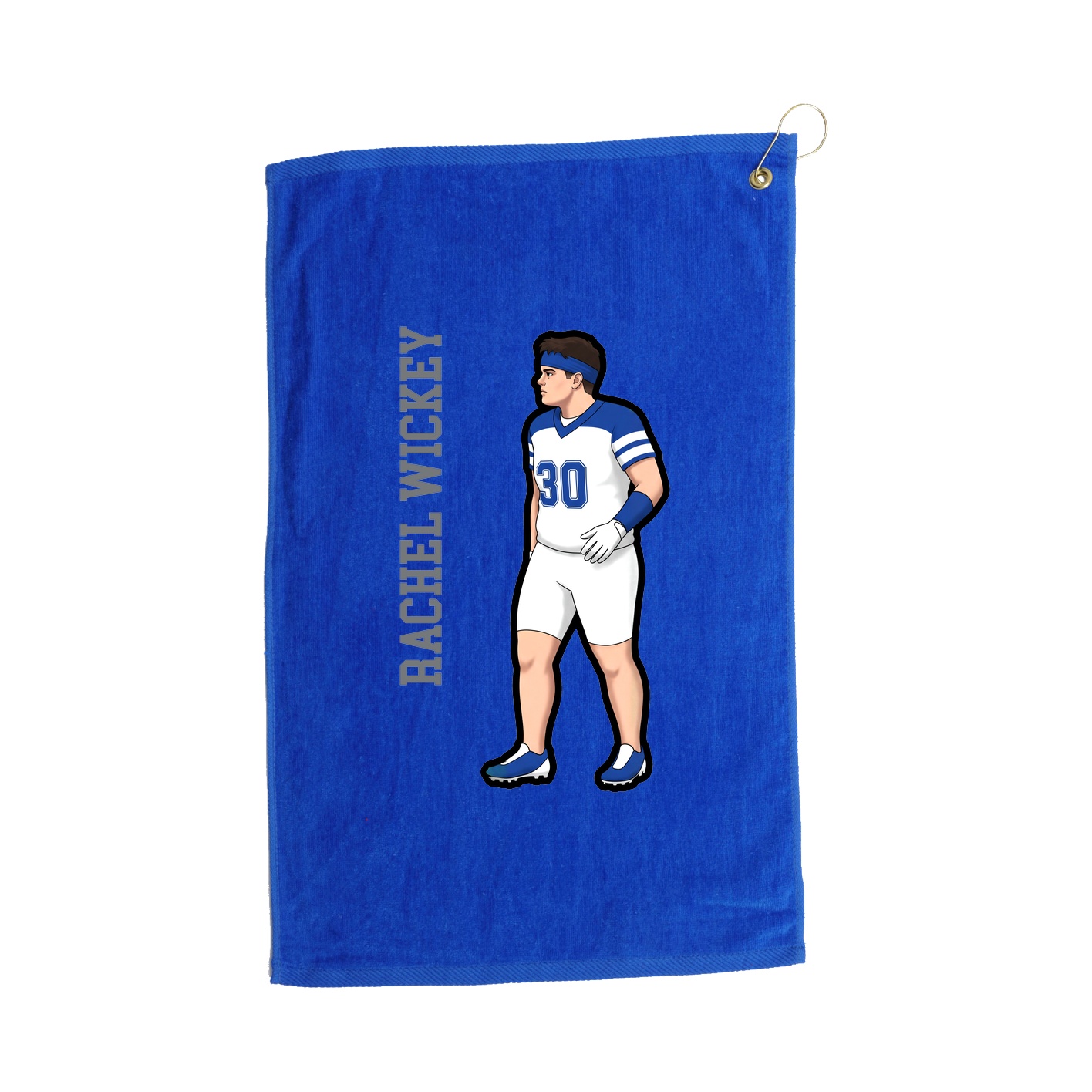 Golf Towel — Name Vertical in Royal
