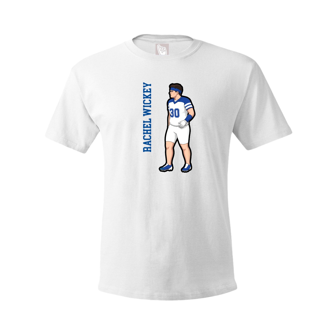Tee — Name Vertical in White