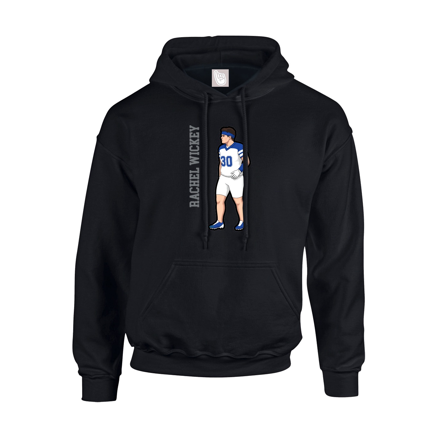 Hoodie — Name Vertical in Black