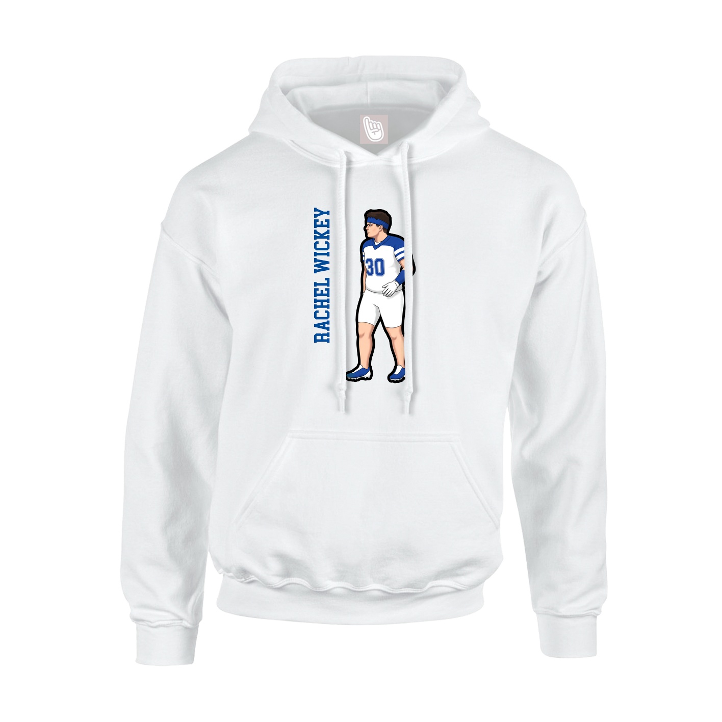 Hoodie — Name Vertical in White