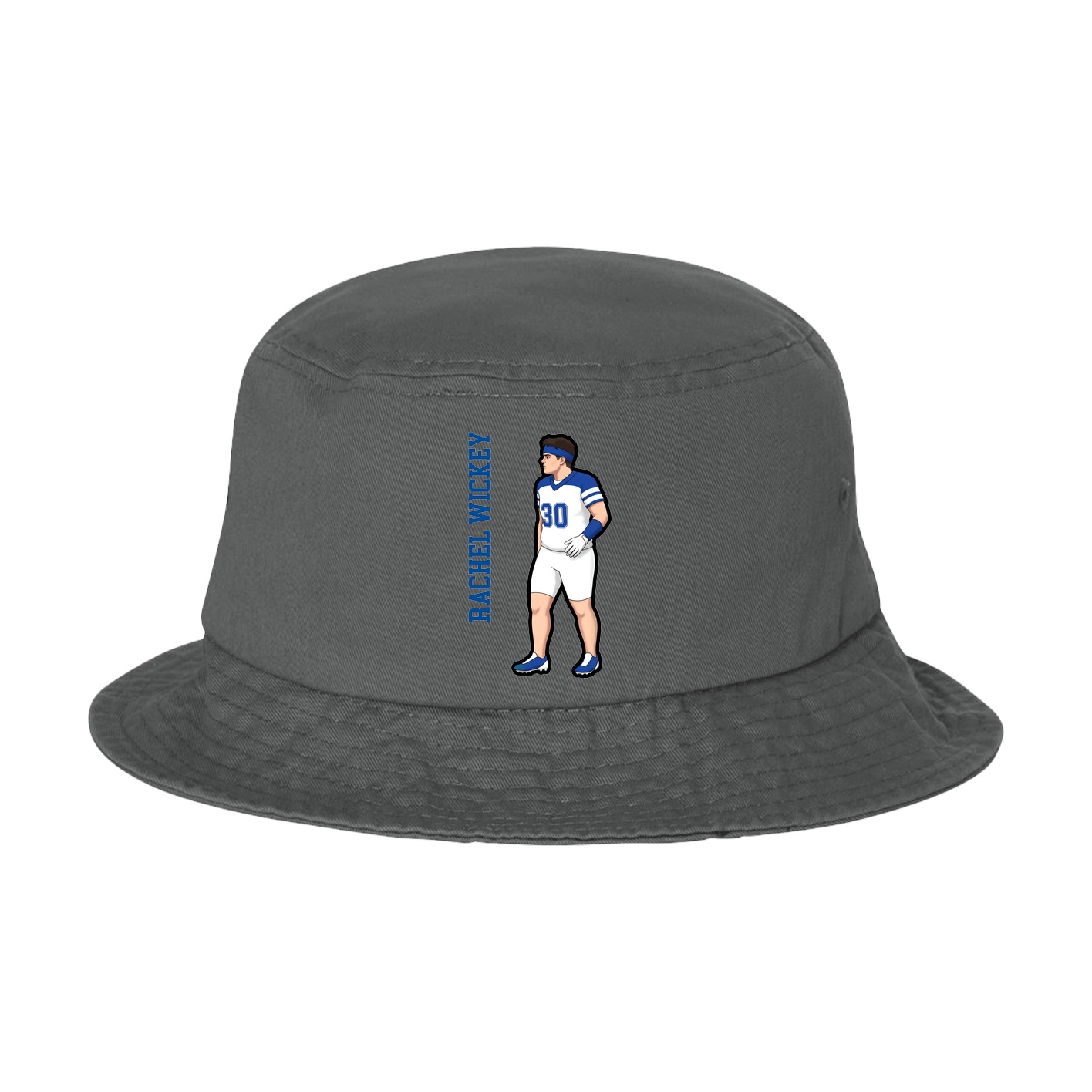 Bucket Cap — Name Vertical in Grey