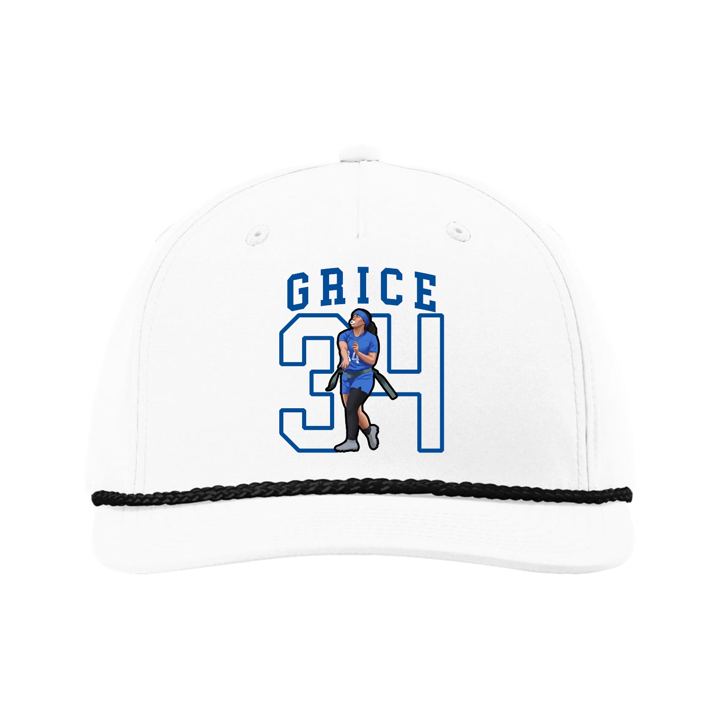 Five-Panel Classic Rope Cap — Shirsey in White