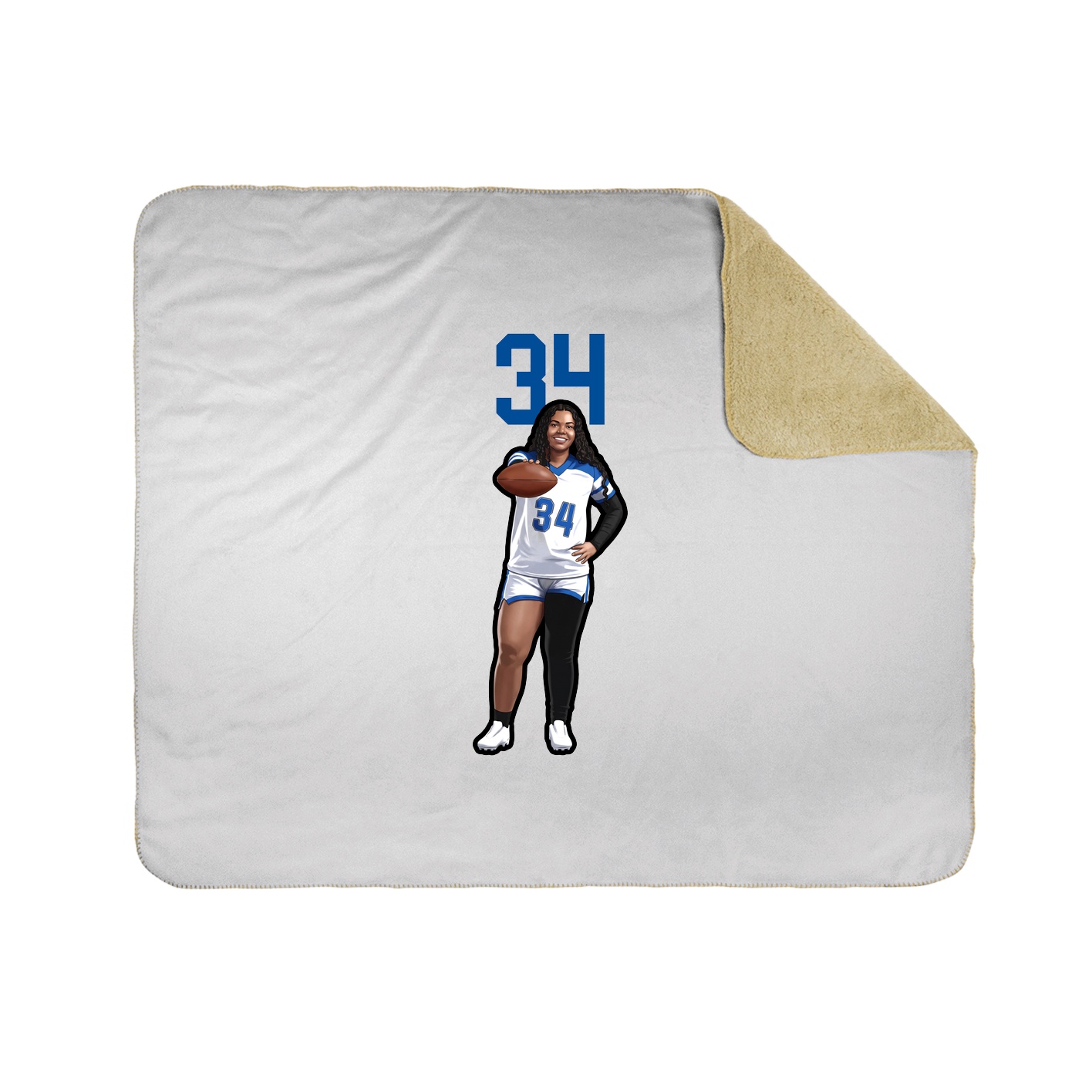 50x60 Sherpa Lined Throw Blanket