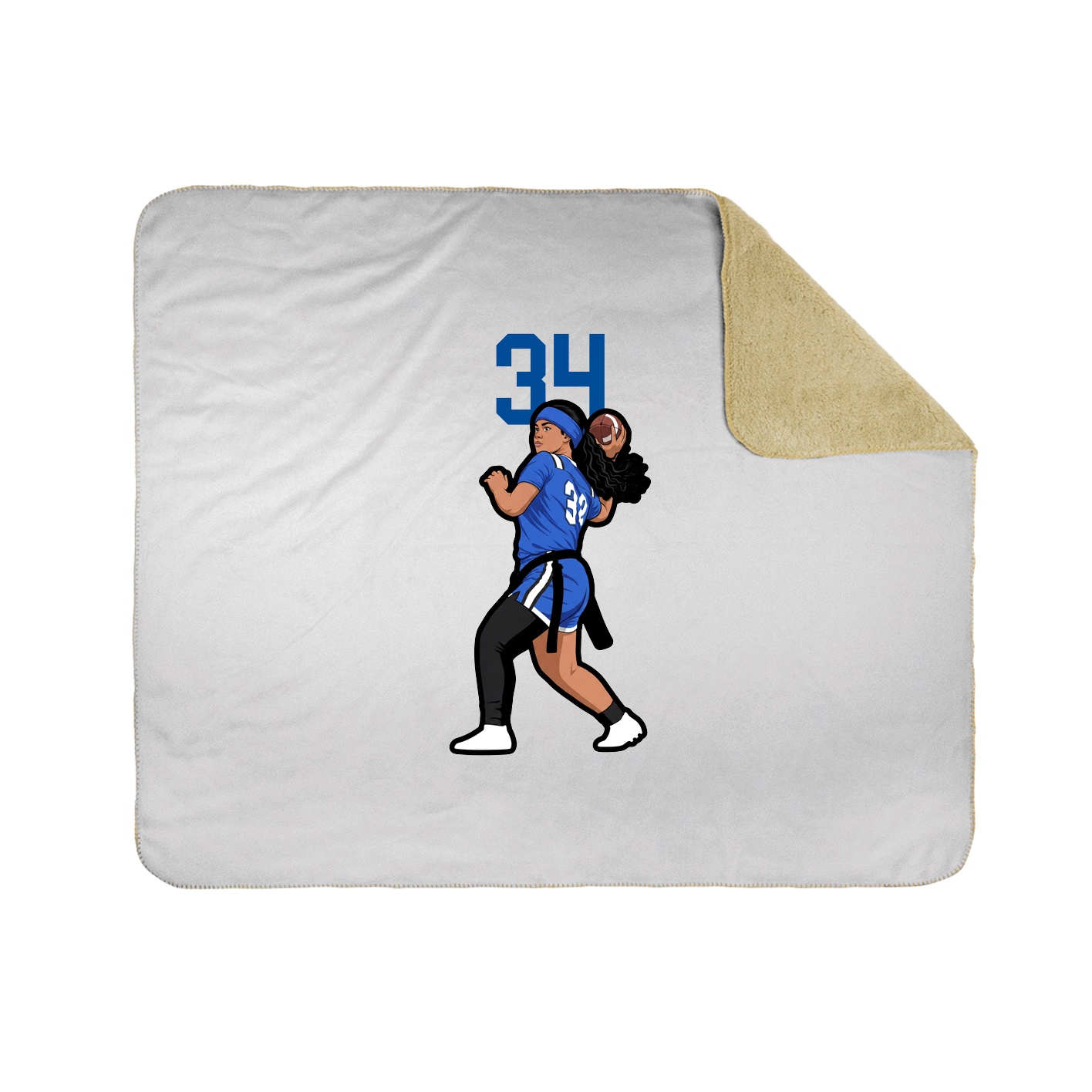 50x60 Sherpa Lined Throw Blanket