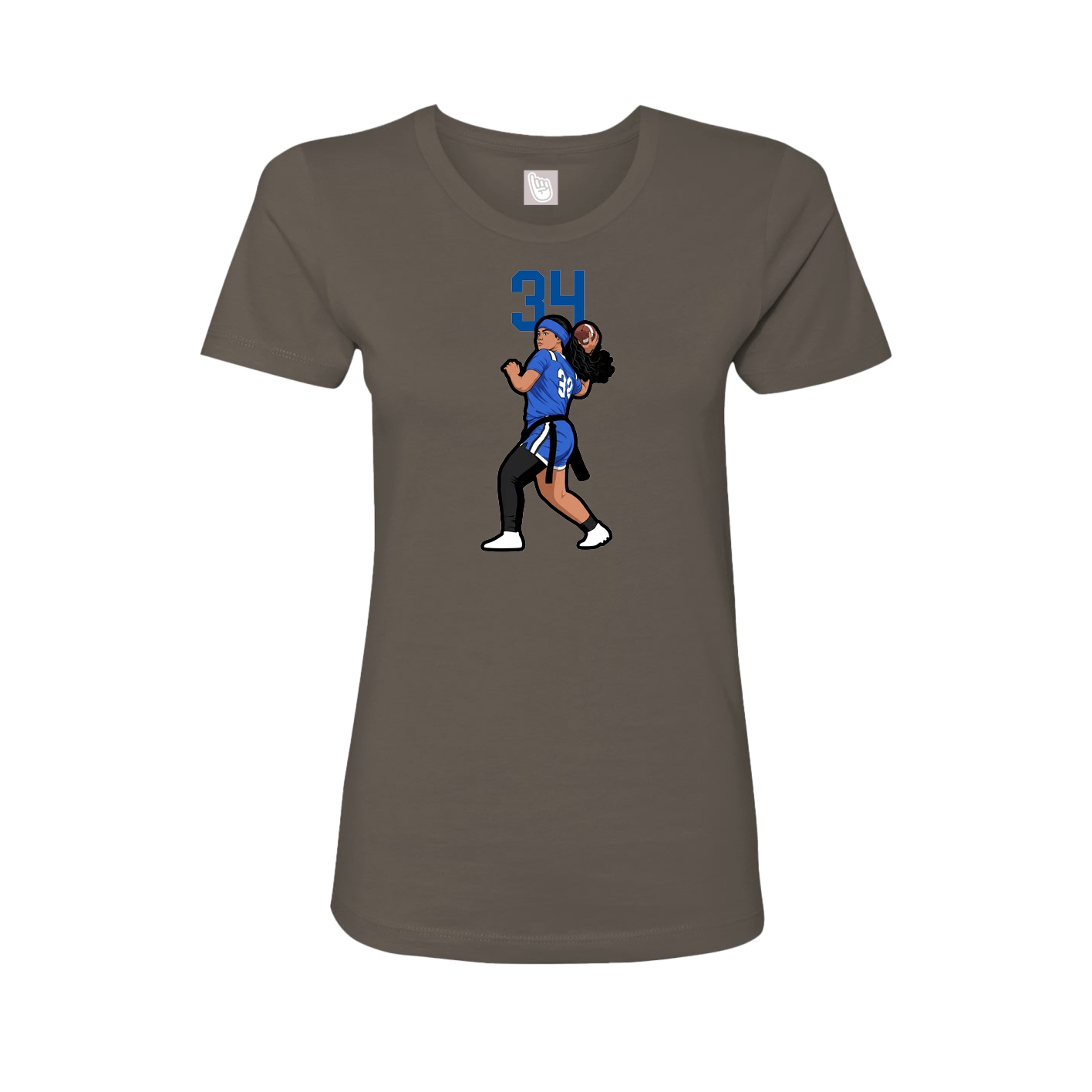 Womens Tee — Number Top in Grey