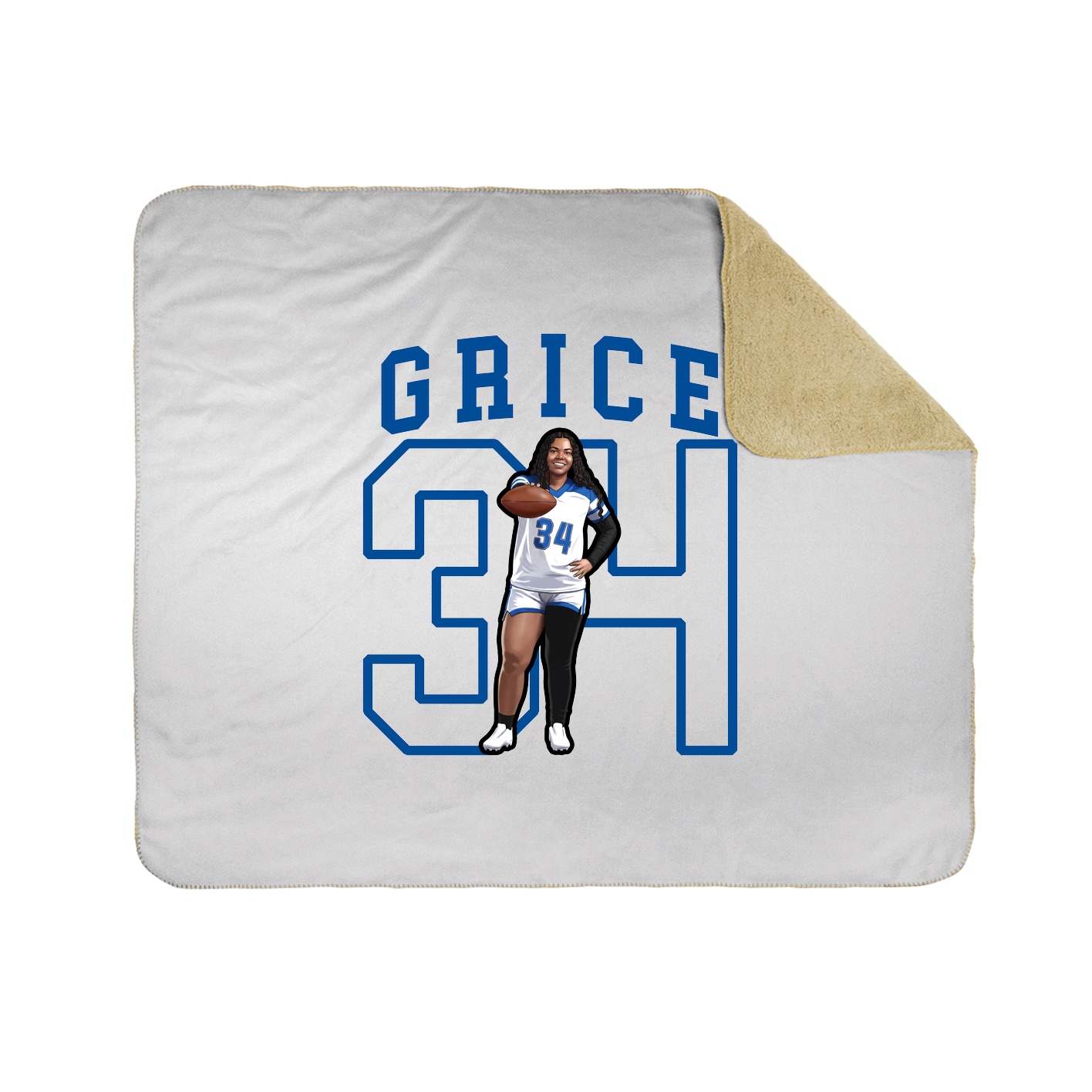 50x60 Sherpa Lined Throw Blanket