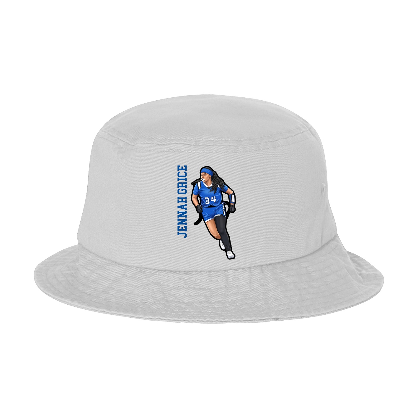 Bucket Cap — Name Vertical in White