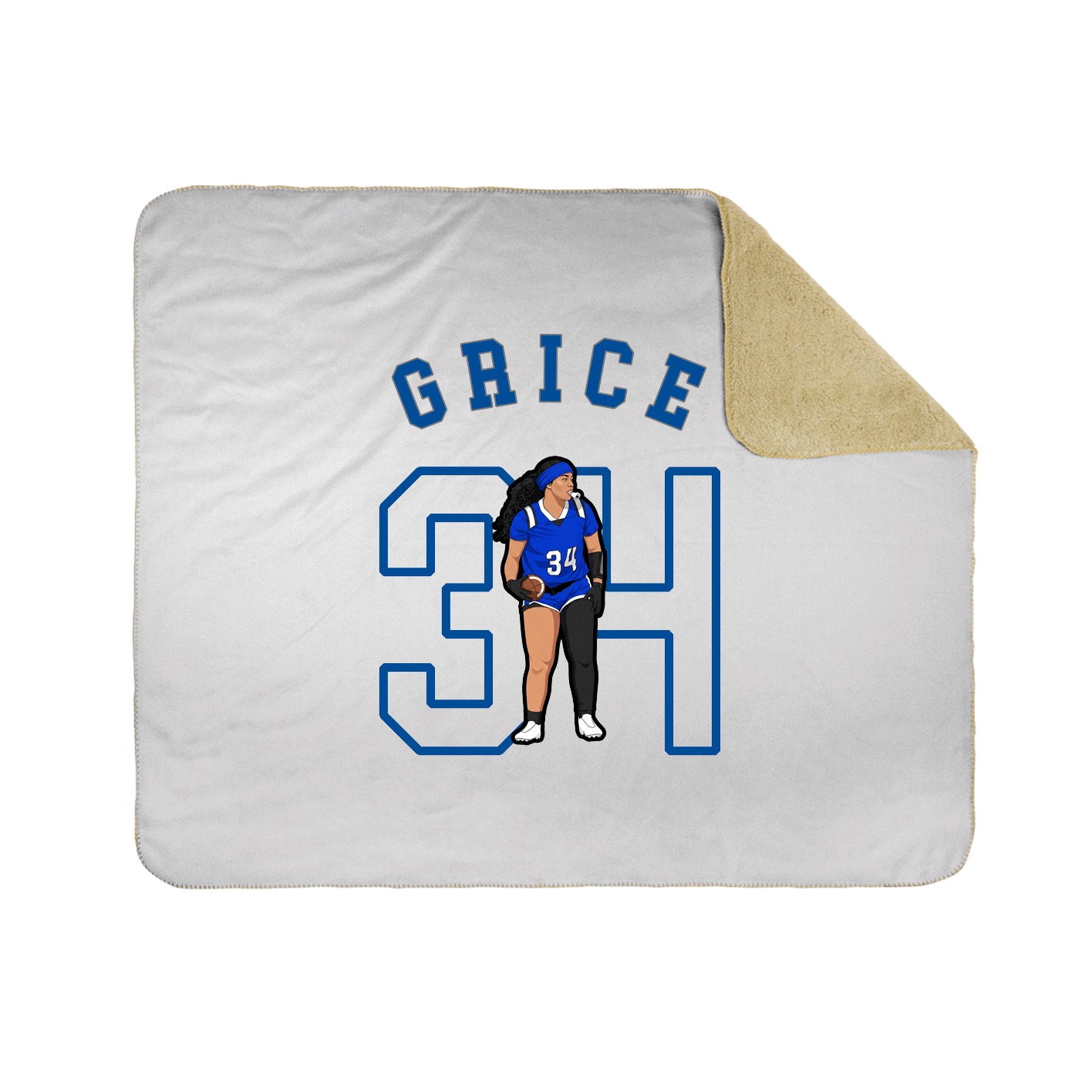 50x60 Sherpa Lined Throw Blanket