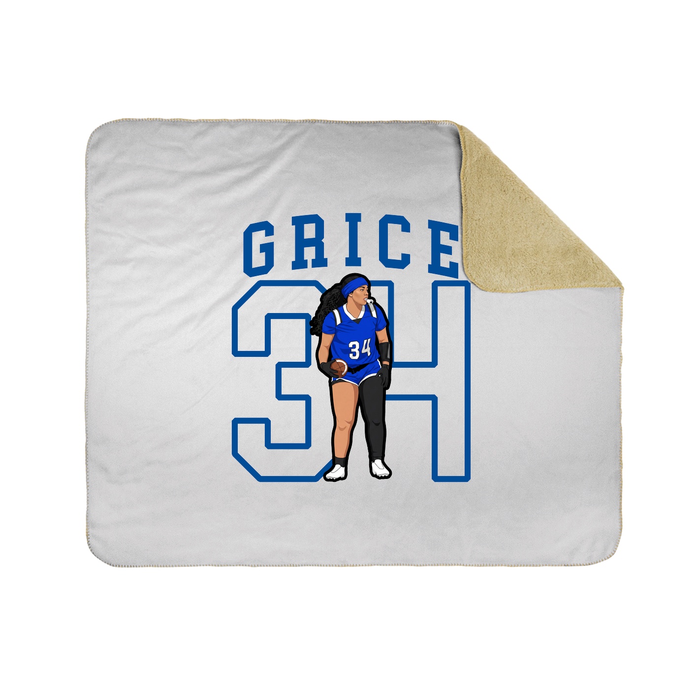 50x60 Sherpa Lined Throw Blanket