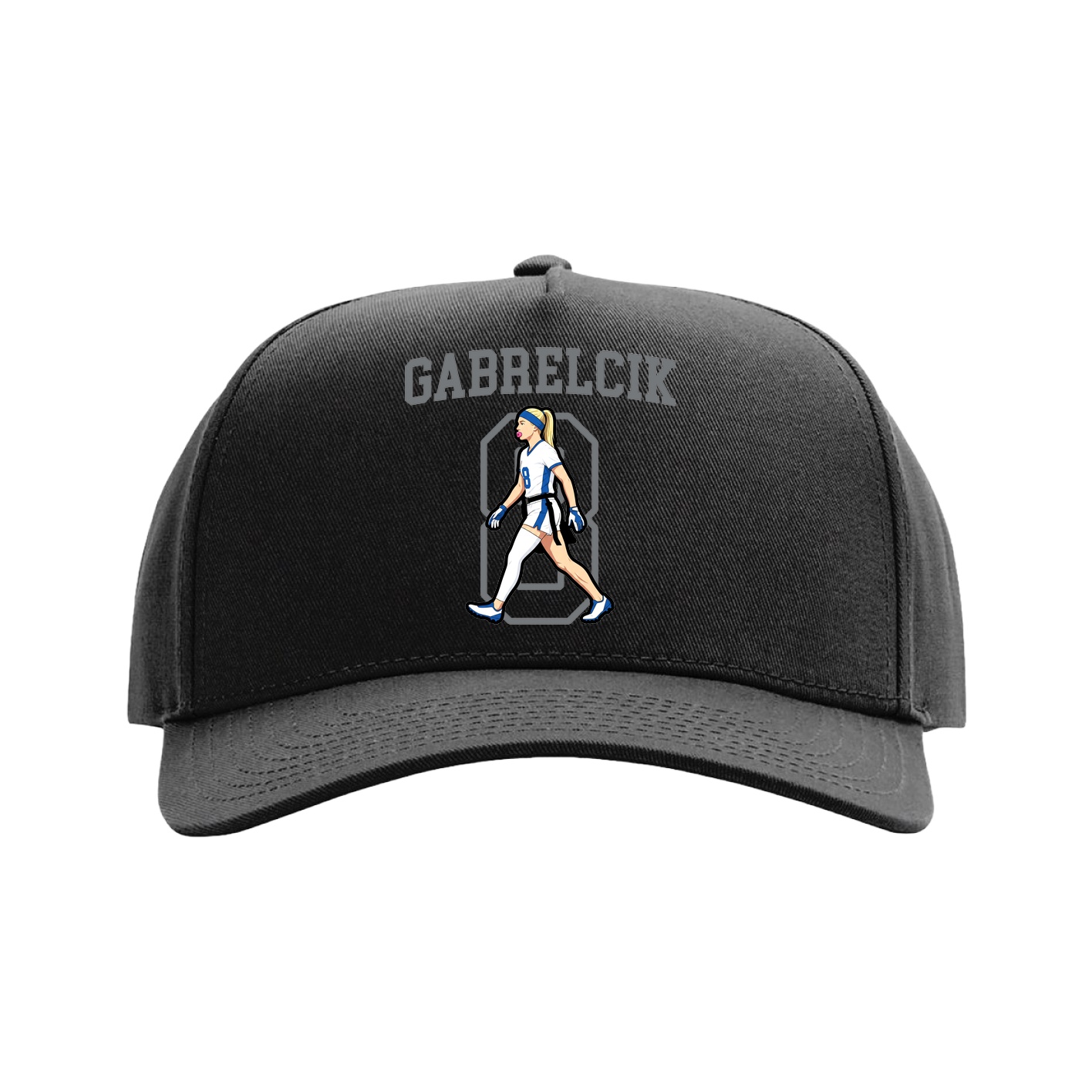 Full Fabric Five-Panel Champ Cap — Shirsey in Black