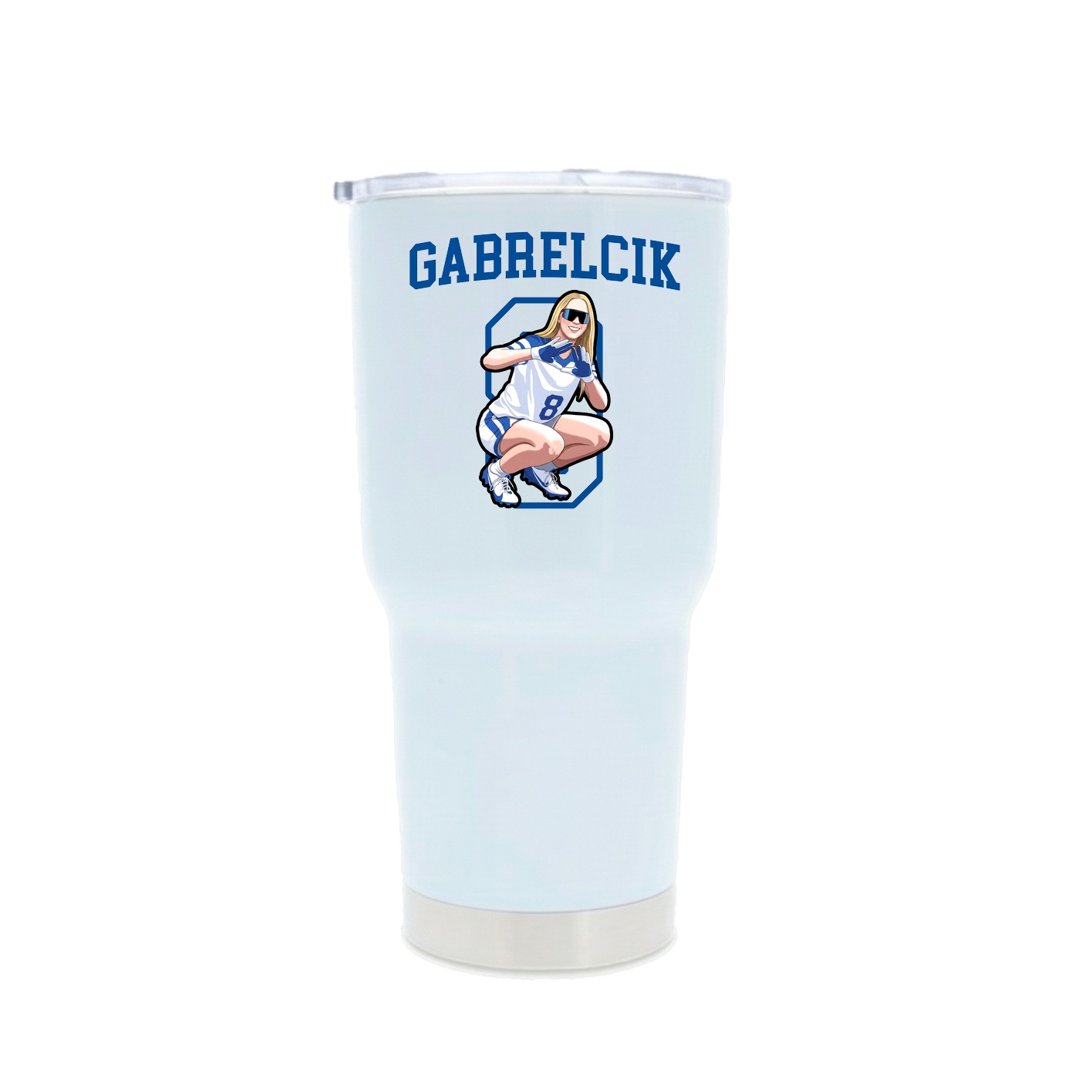 30oz Stainless Steel Tumbler — Shirsey in White