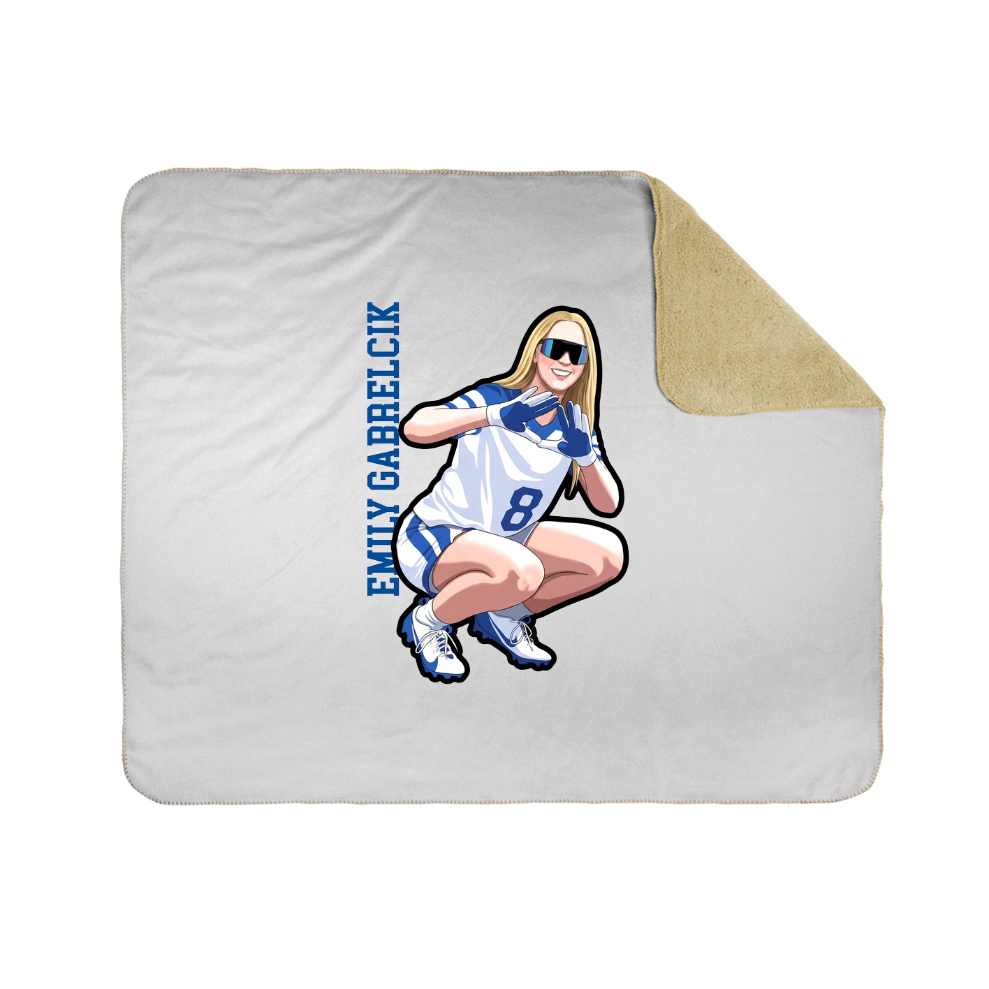 50x60 Sherpa Lined Throw Blanket