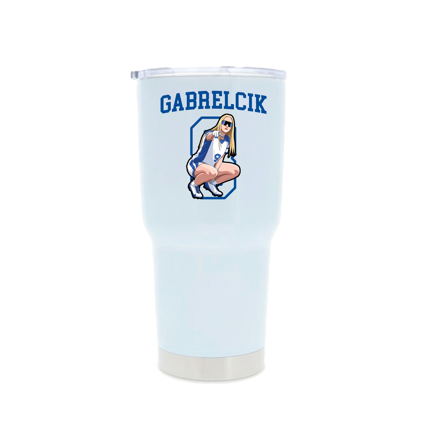 30oz Stainless Steel Tumbler — Shirsey in White