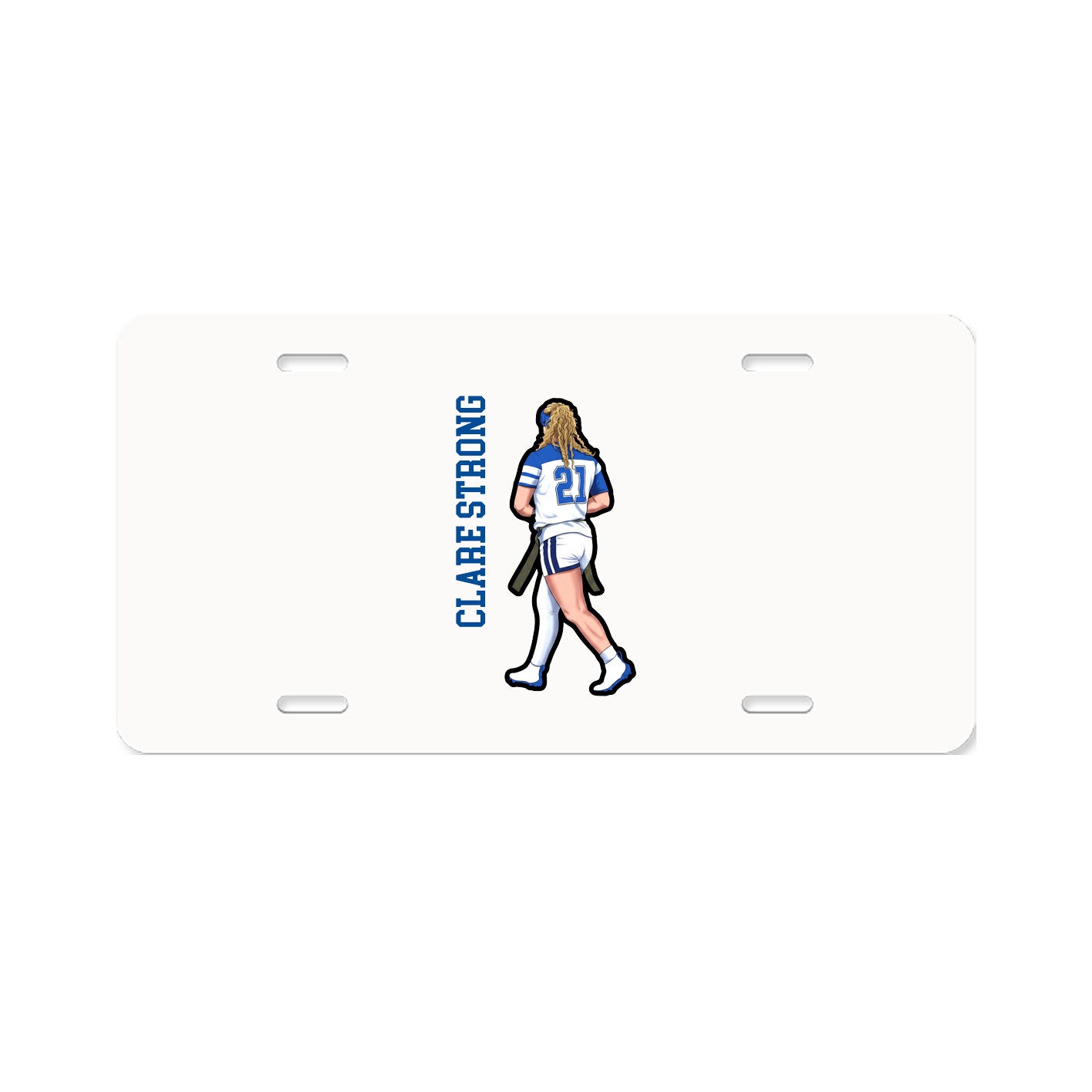 License Plate — Name Vertical in Classic