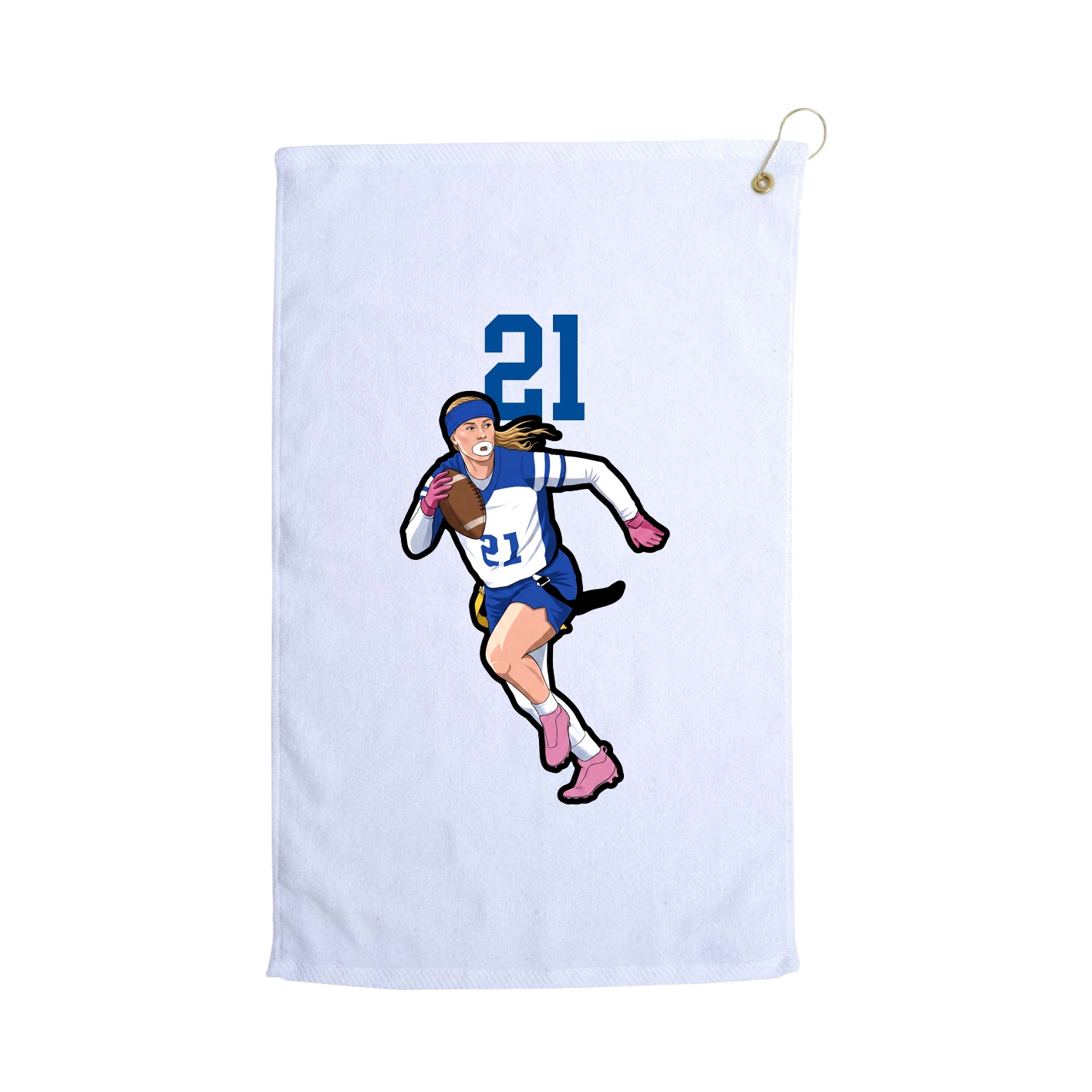 Golf Towel — Number Top in White