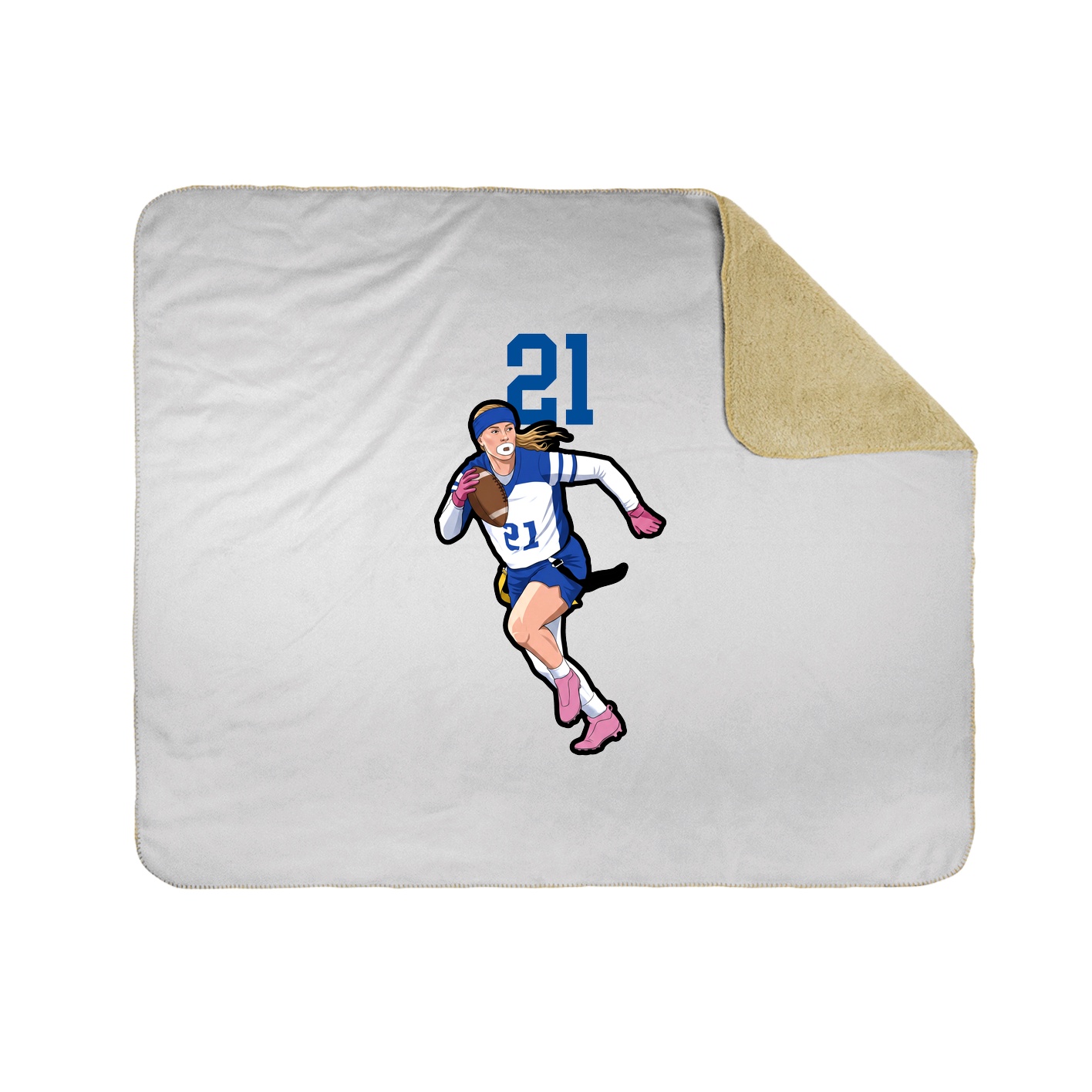 Throw Blanket — Number Top in White
