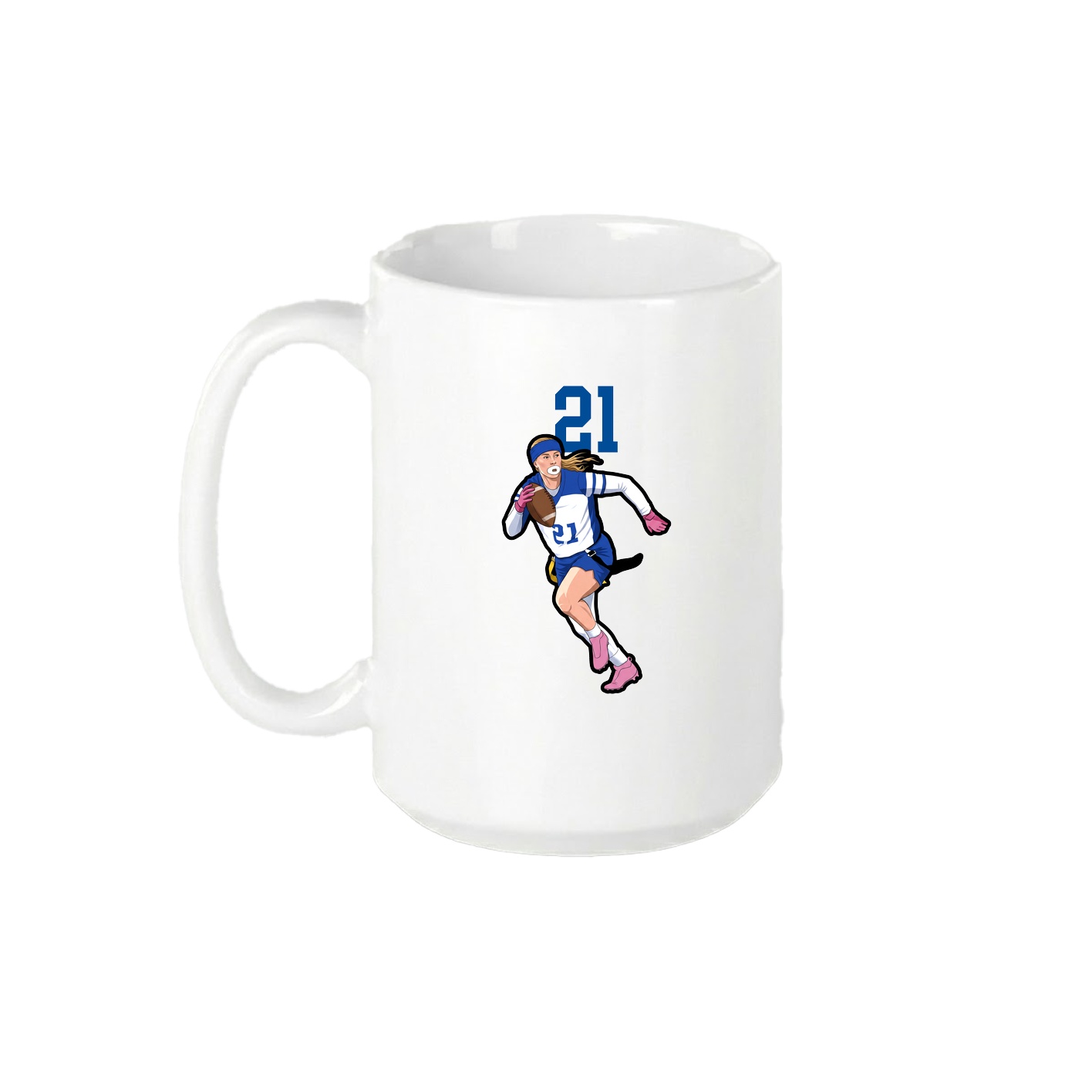 15oz Coffee Mug — Number Top in White