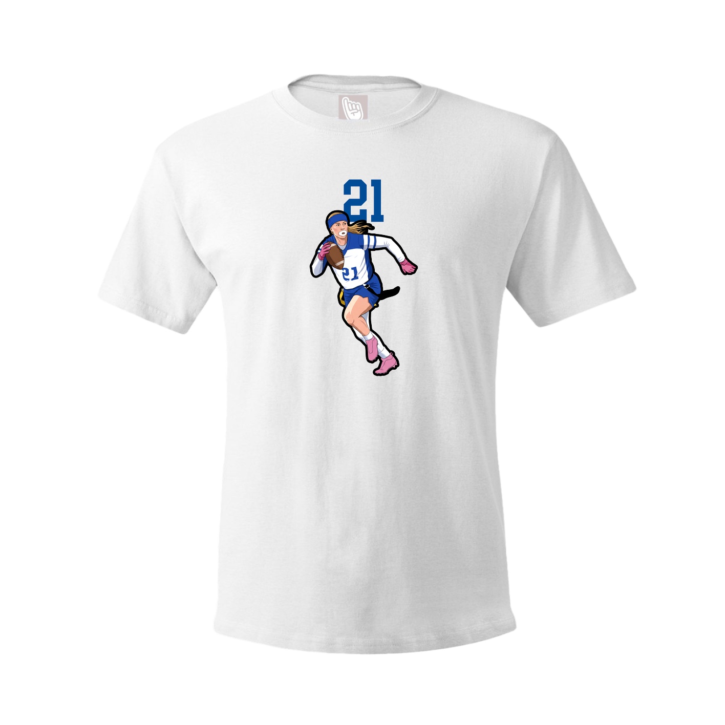 Youth Tee — Number Top in White