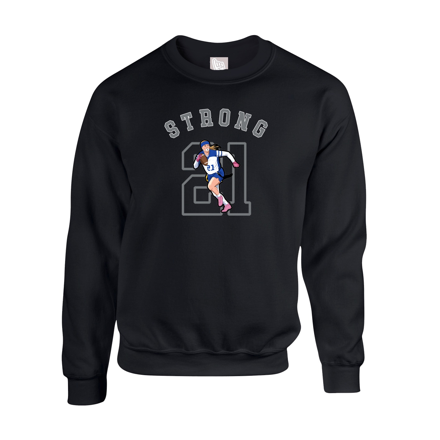 Fleece Crew — Shirsey Arch in Black