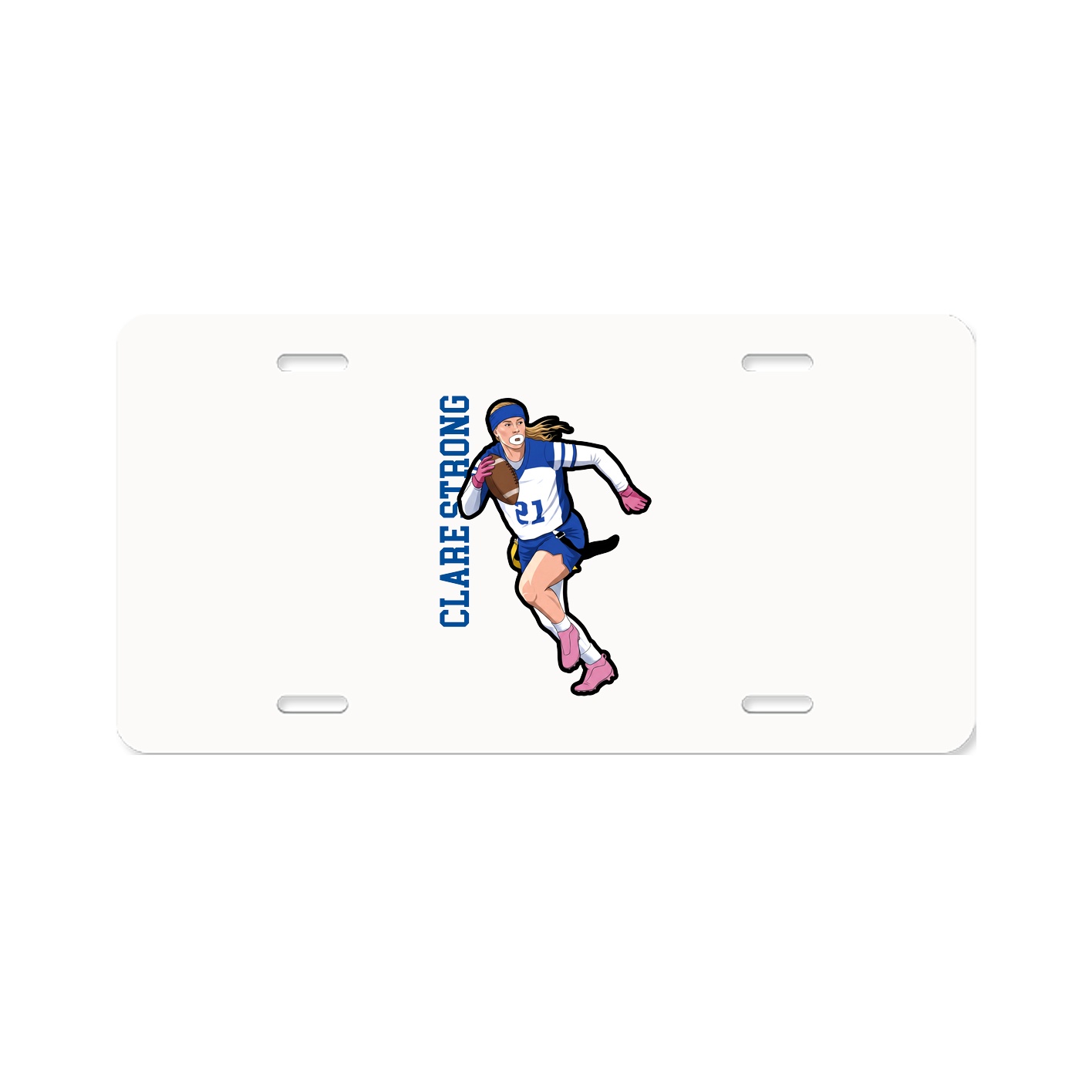 License Plate — Name Vertical in Classic
