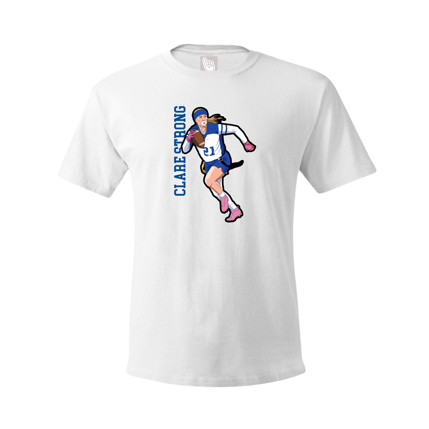 Tee — Name Vertical in White