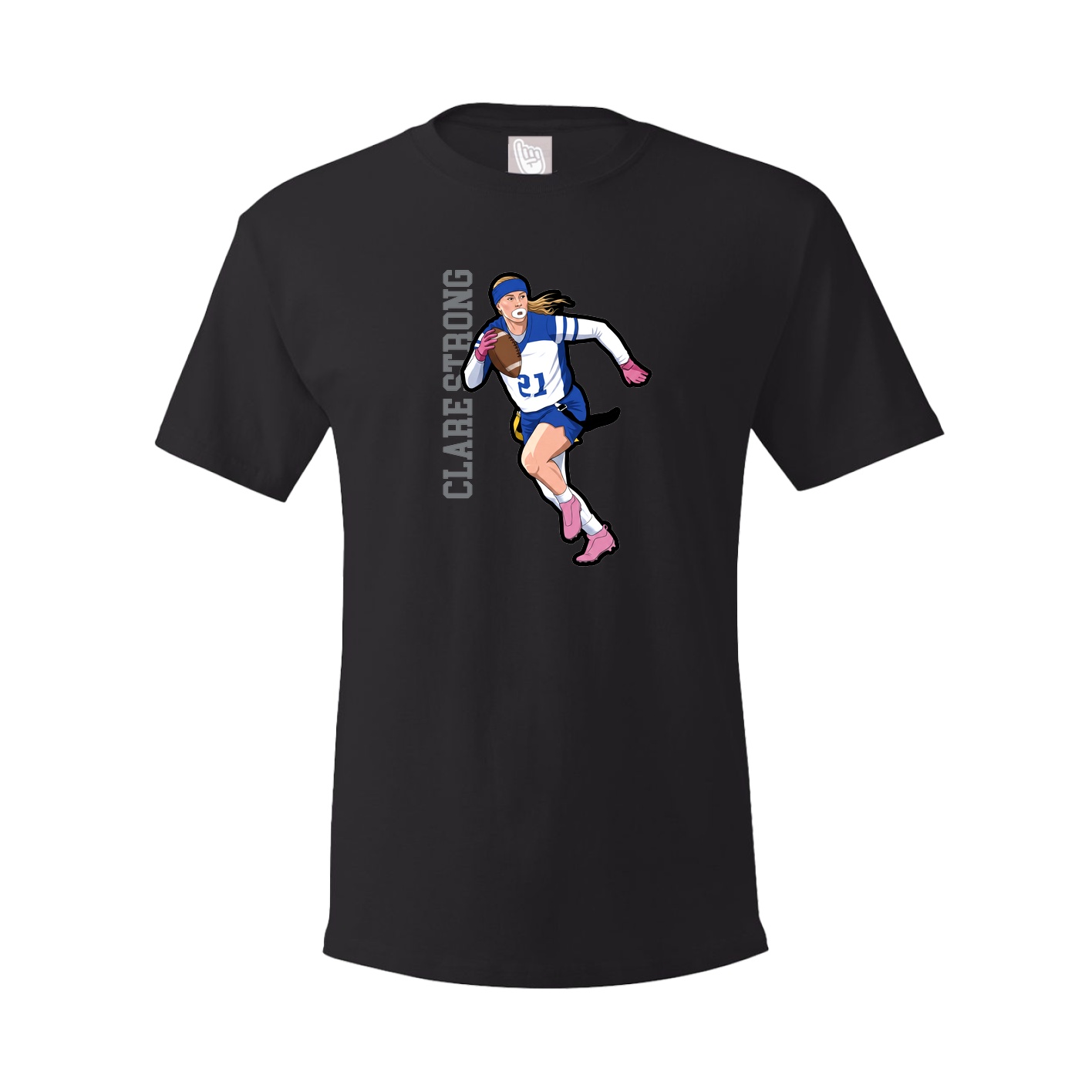 Youth Tee — Name Vertical in Black