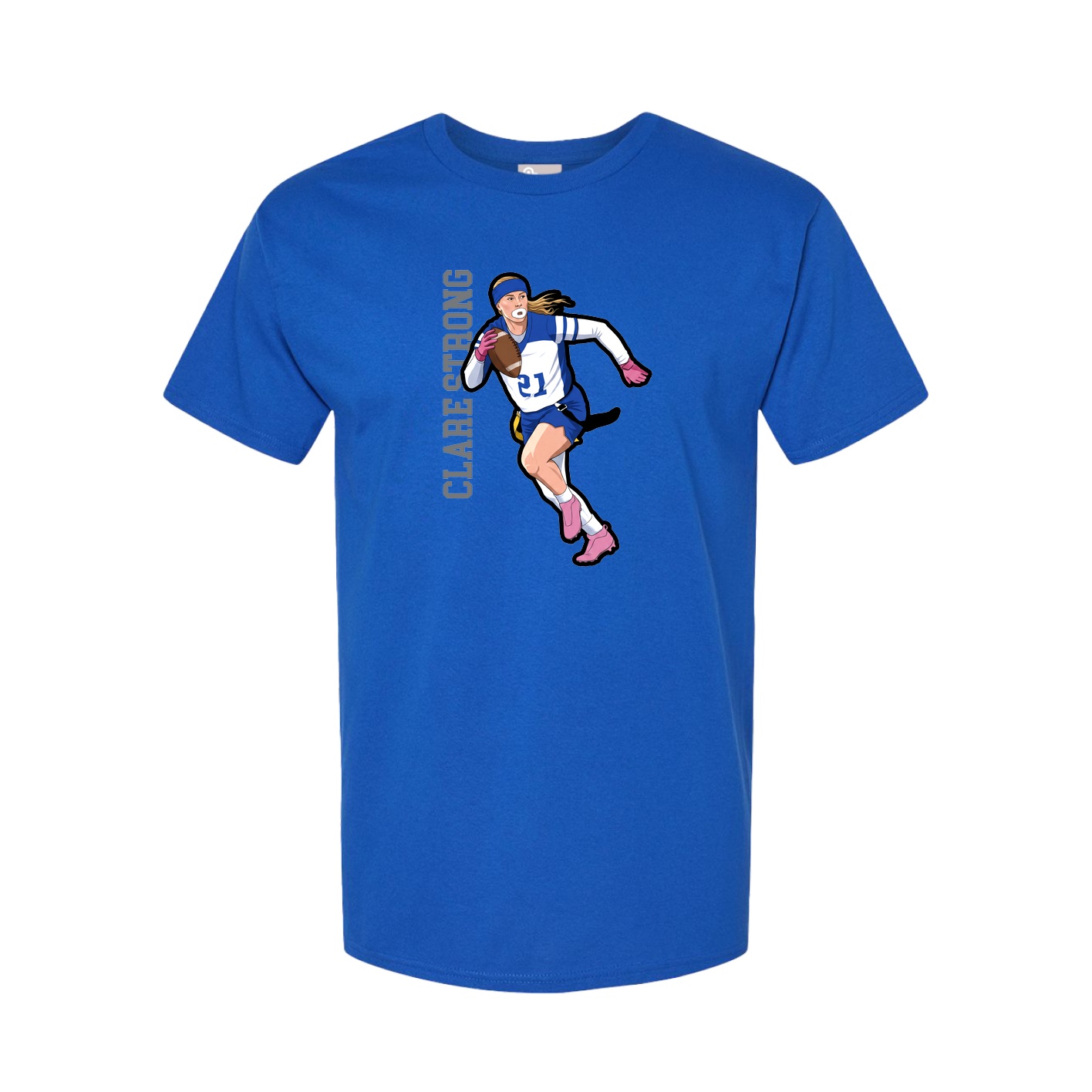 Youth Tee — Name Vertical in Royal