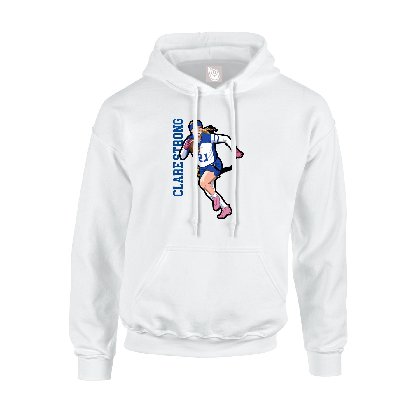 Hoodie — Name Vertical in White