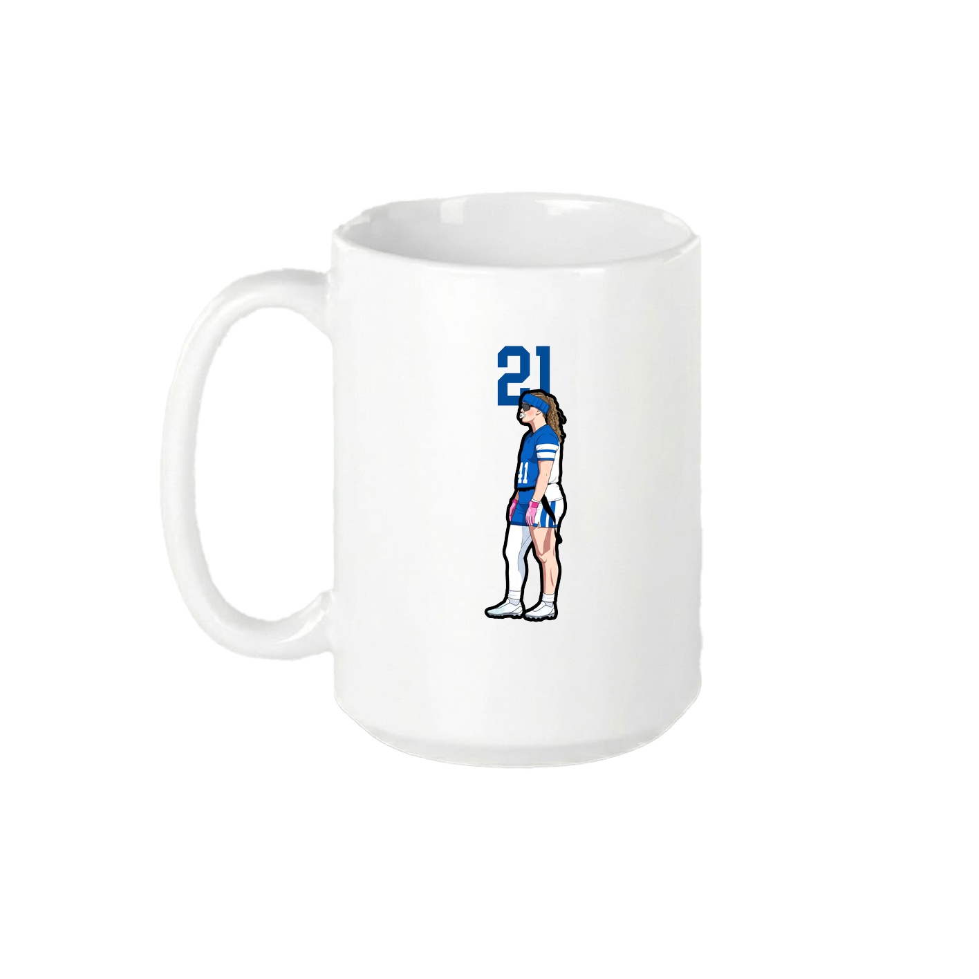 15oz Coffee Mug — Number Top in White