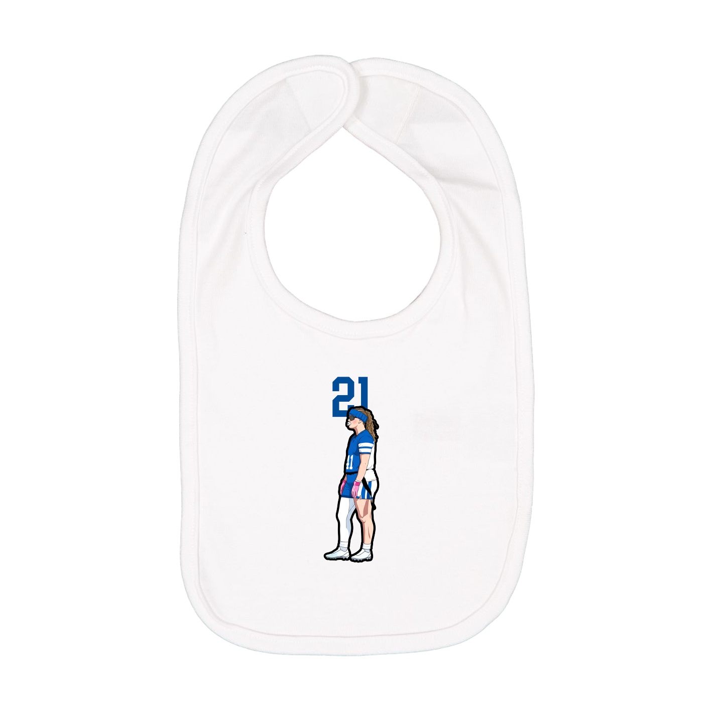 Infant Bib — Number Top in White