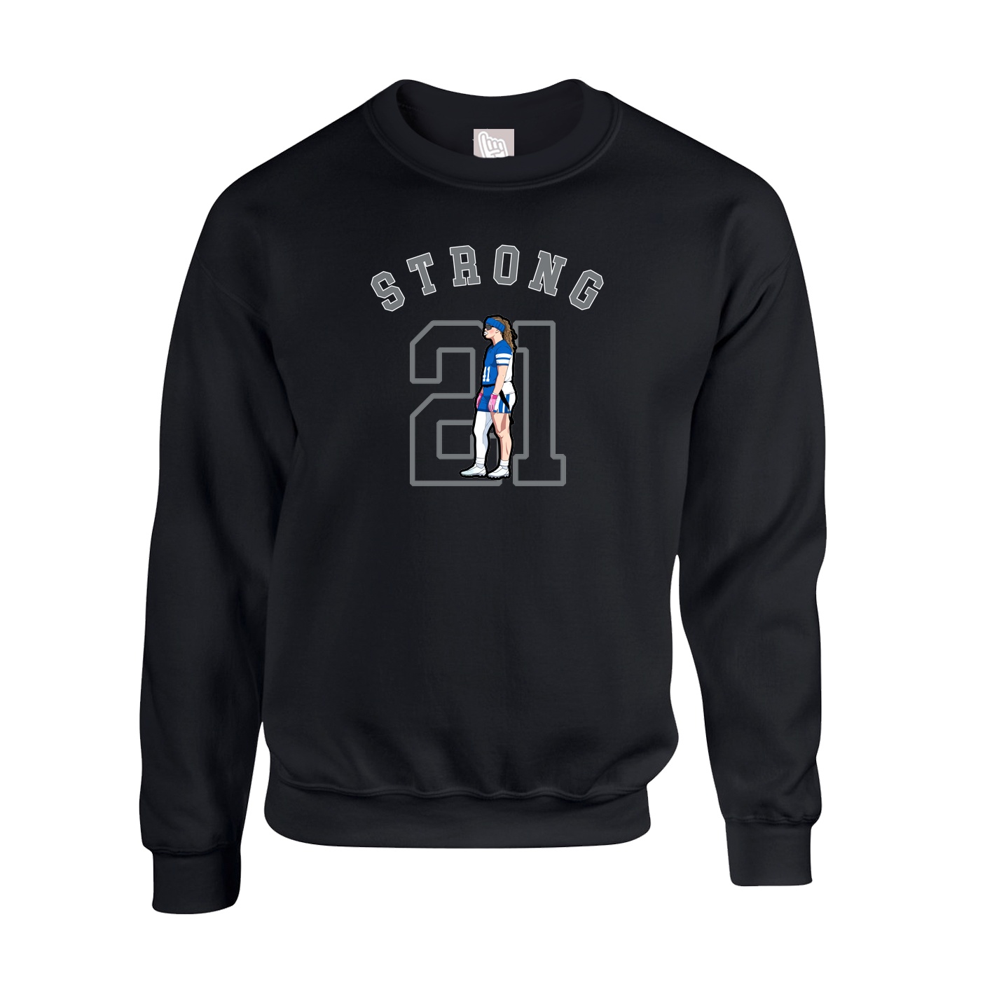 Fleece Crew — Shirsey Arch in Black