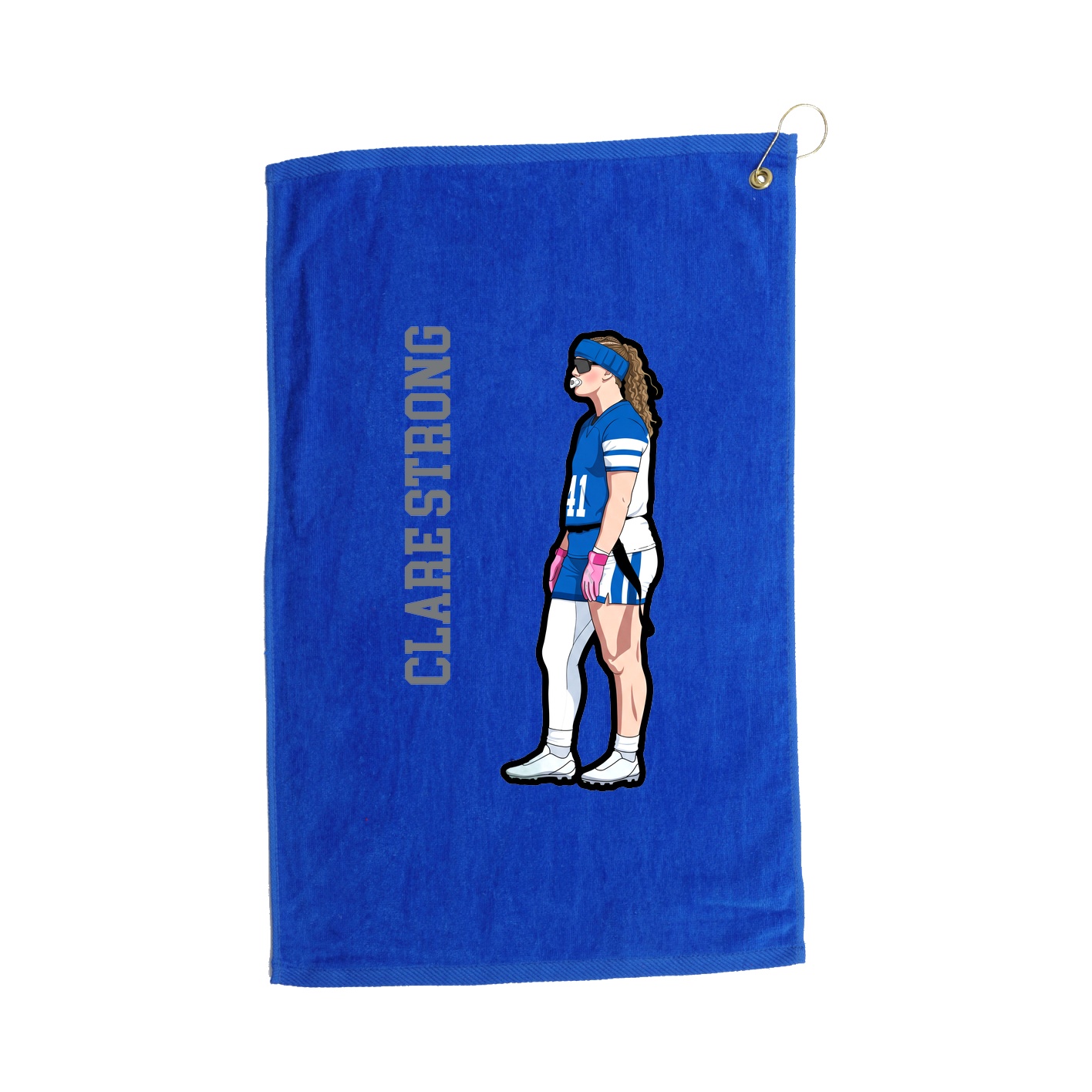 Golf Towel — Name Vertical in Royal