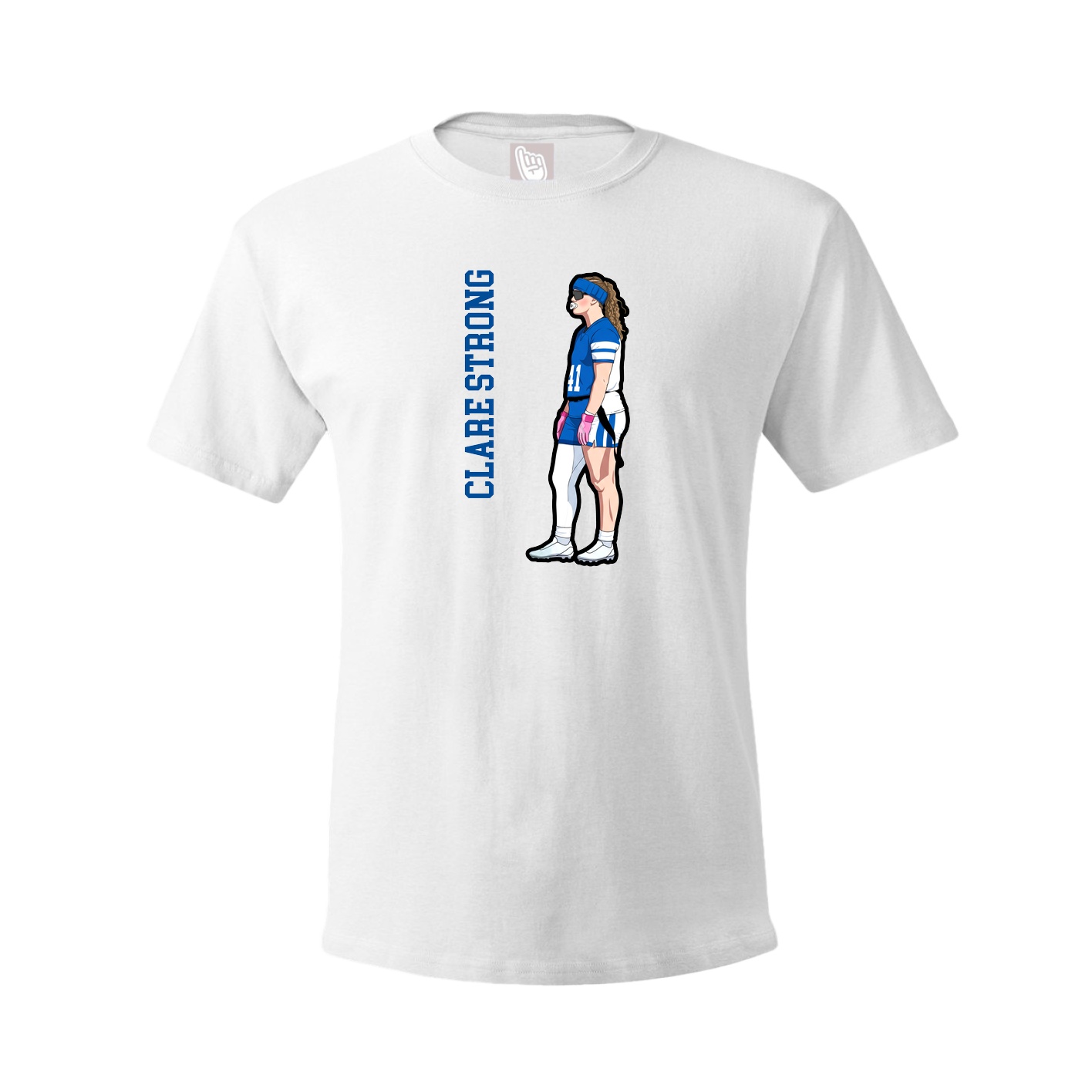 Youth Tee — Name Vertical in White