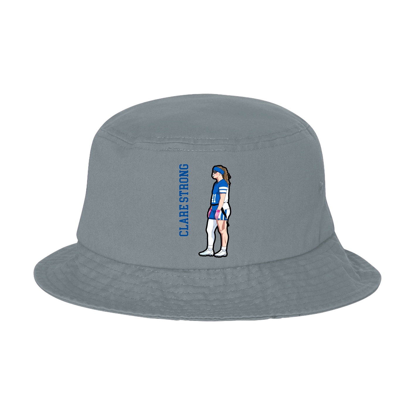Bucket Cap — Name Vertical in Grey