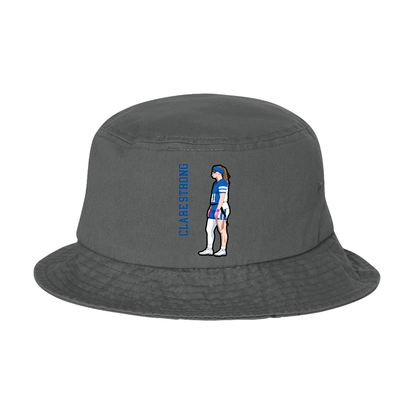 Bucket Cap — Name Vertical in Grey