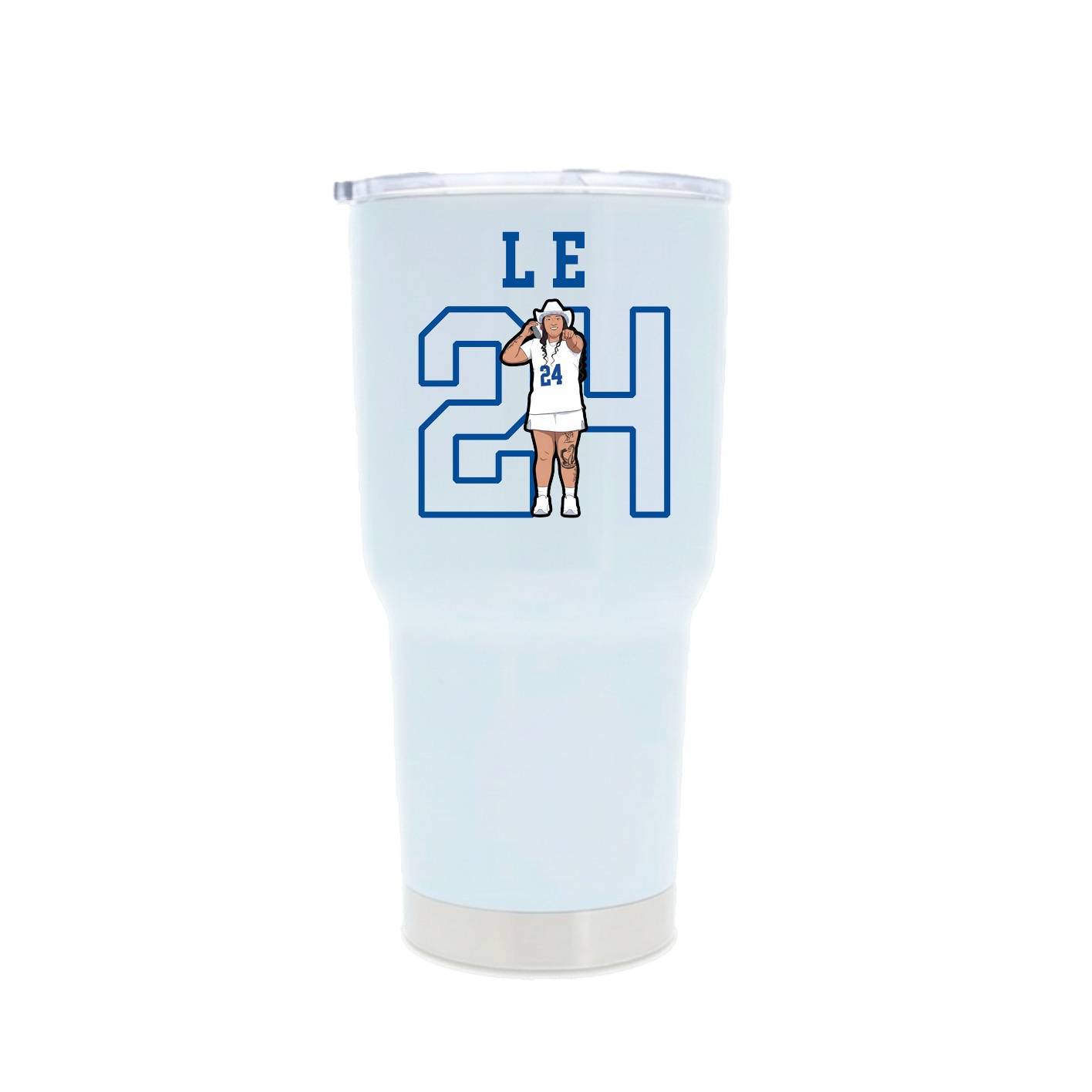 30oz Stainless Steel Tumbler — Shirsey in White