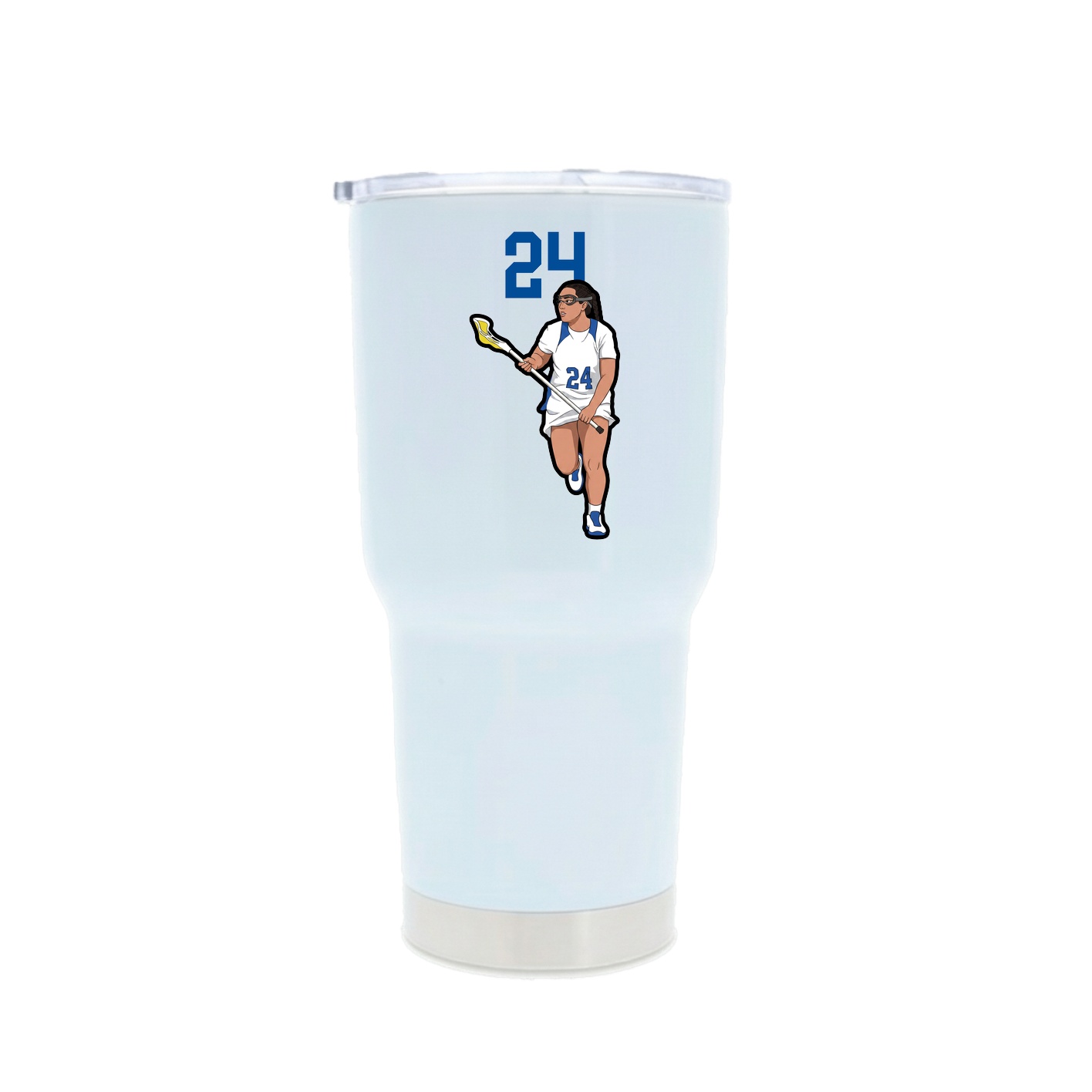 30oz Stainless Steel Tumbler — Number Top in White